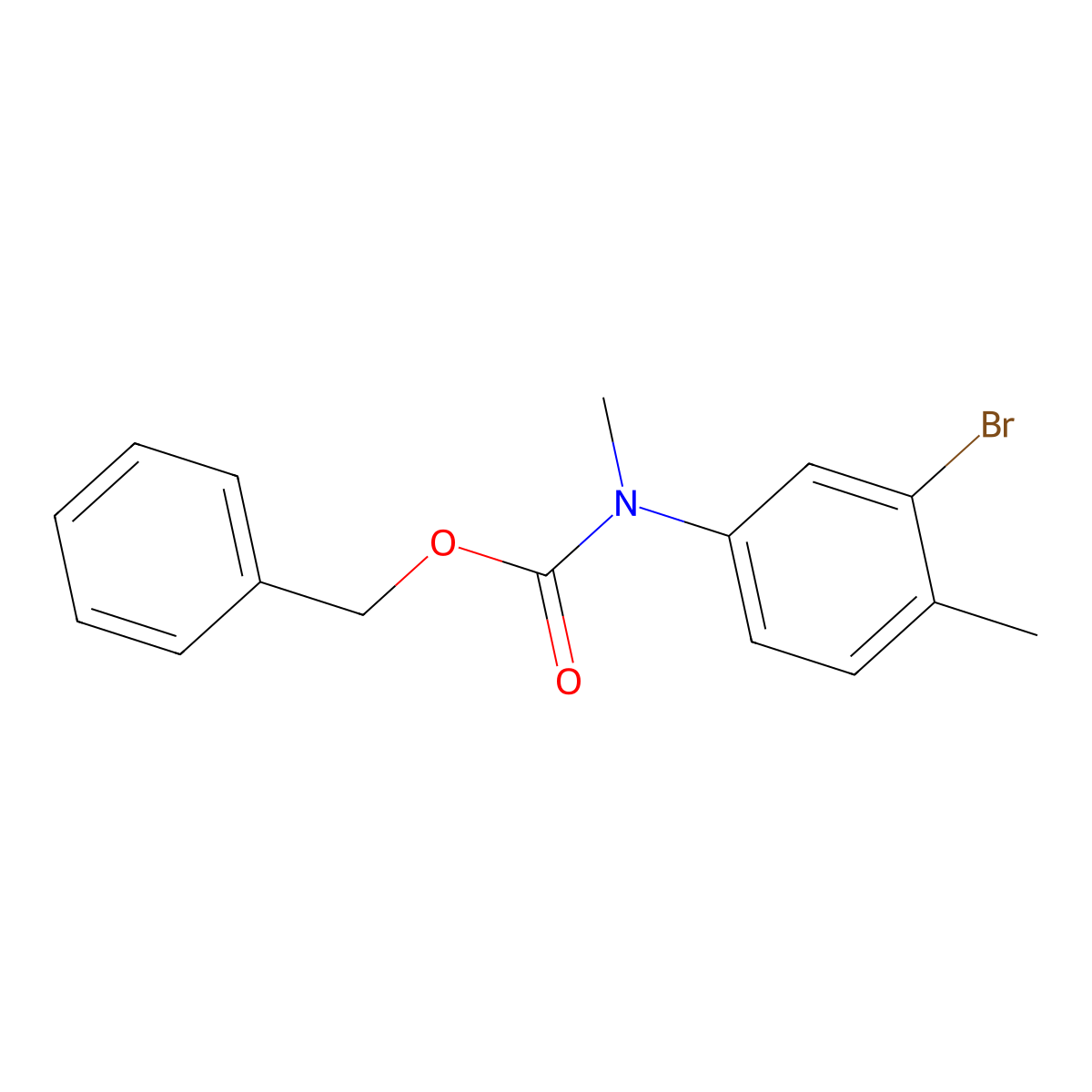 benzyl N-(3-bromo-4-methylphenyl)-N-methylcarbamate molecular structure, CAS 2680698-44-4