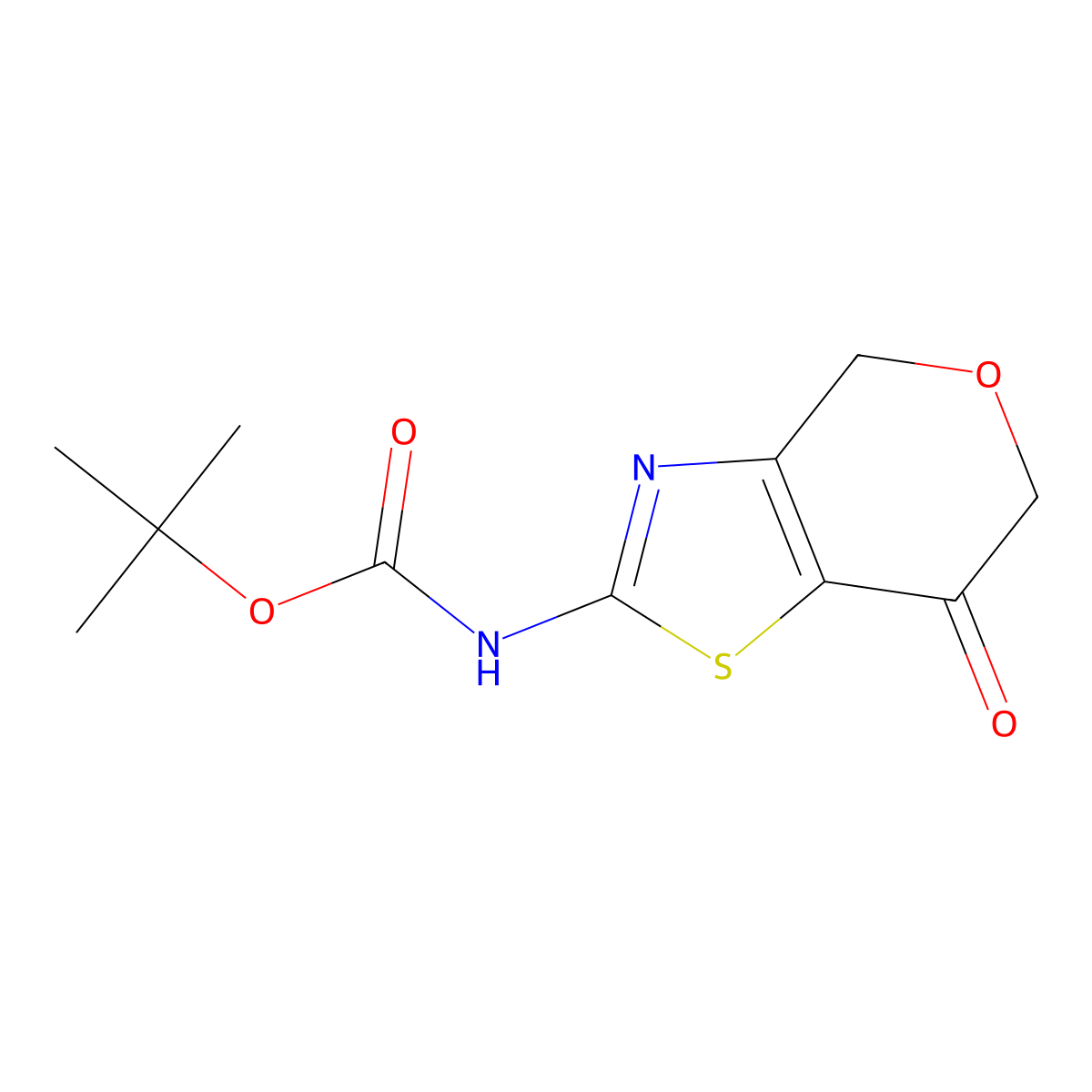 tert-butyl N-{7-oxo-4H,6H,7H-pyrano[3,4-d][1,3]thiazol-2-yl}carbamate molecular structure, CAS 2680698-86-4