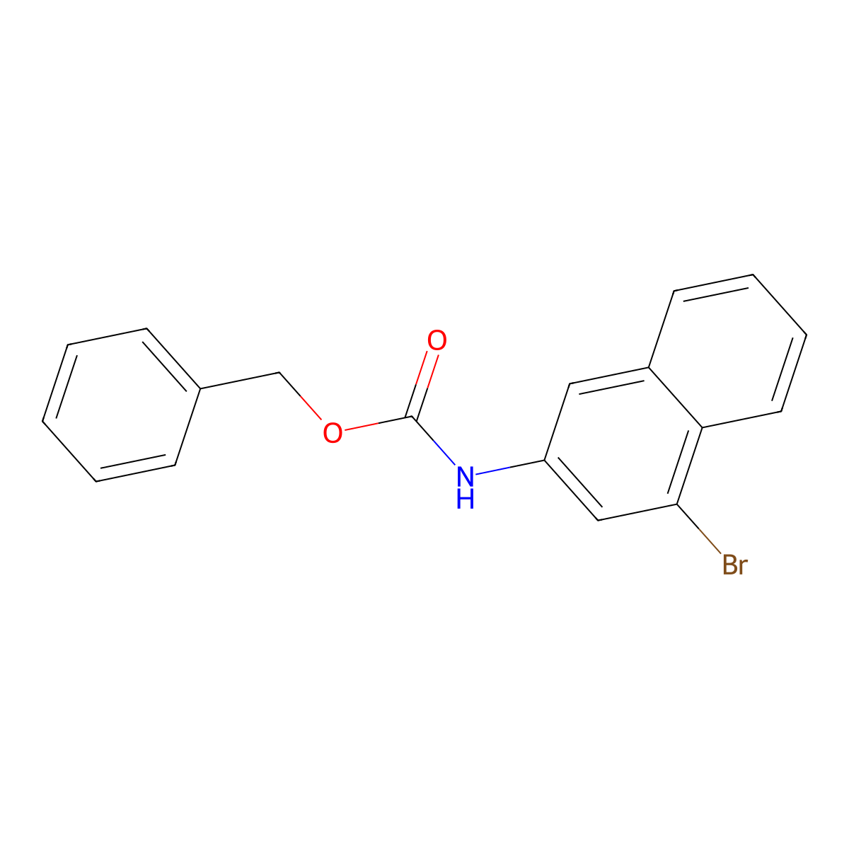 benzyl N-(4-bromonaphthalen-2-yl)carbamate molecular structure, CAS 2680698-99-9