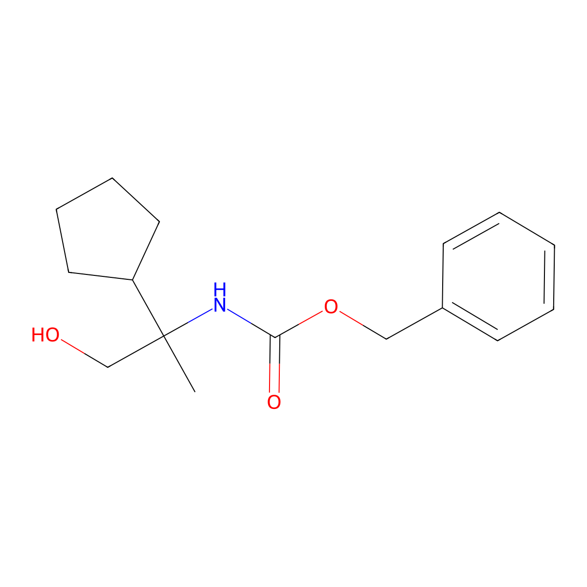 benzyl N-(2-cyclopentyl-1-hydroxypropan-2-yl)carbamate molecular structure, CAS 2680699-29-8