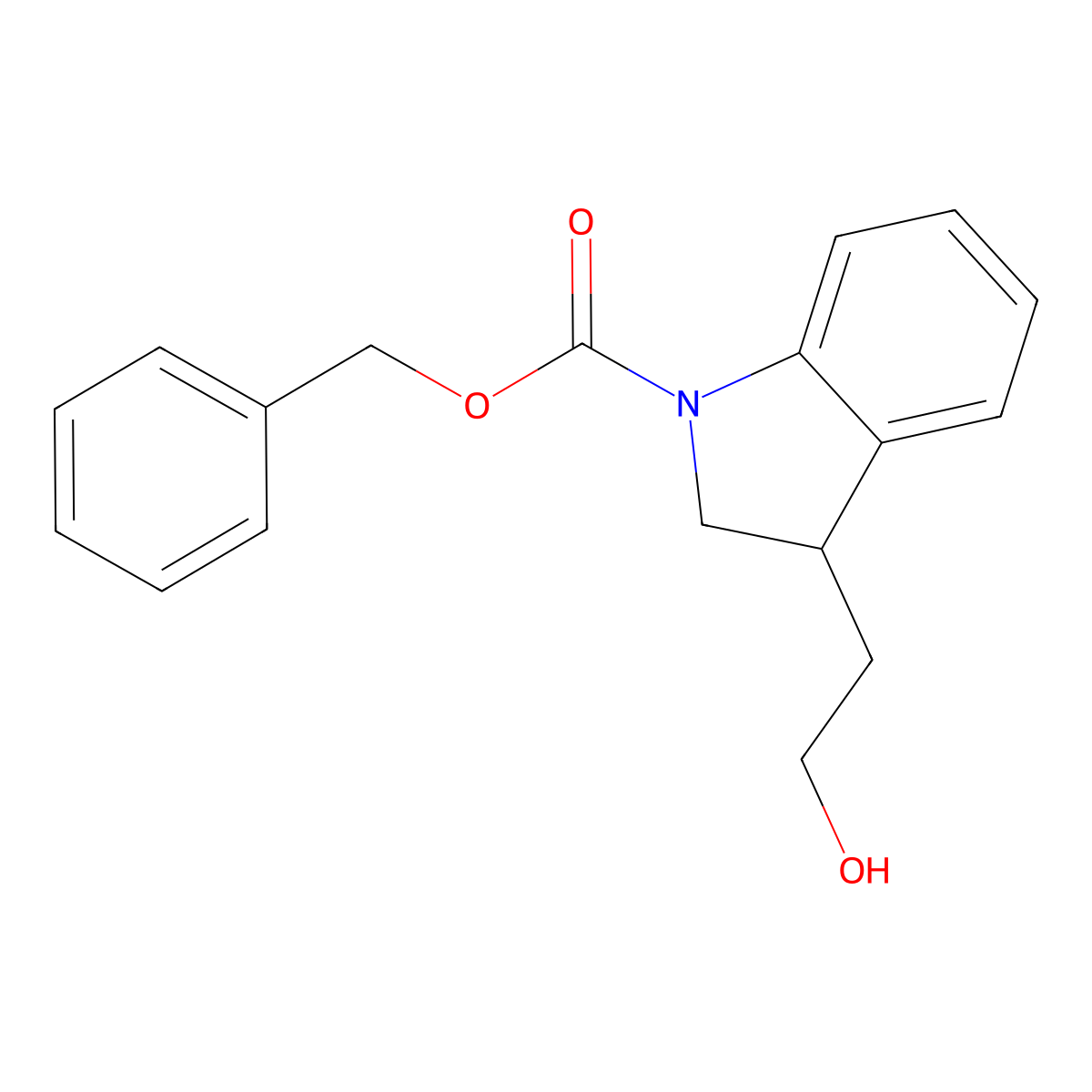benzyl 3-(2-hydroxyethyl)-2,3-dihydro-1H-indole-1-carboxylate molecular structure, CAS 2680699-56-1