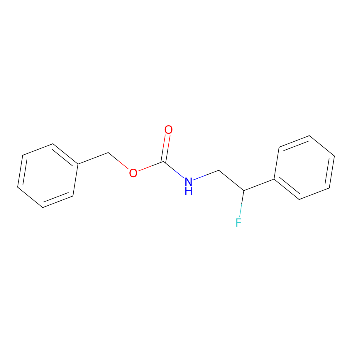 benzyl N-(2-fluoro-2-phenylethyl)carbamate molecular structure, CAS 2680699-70-9