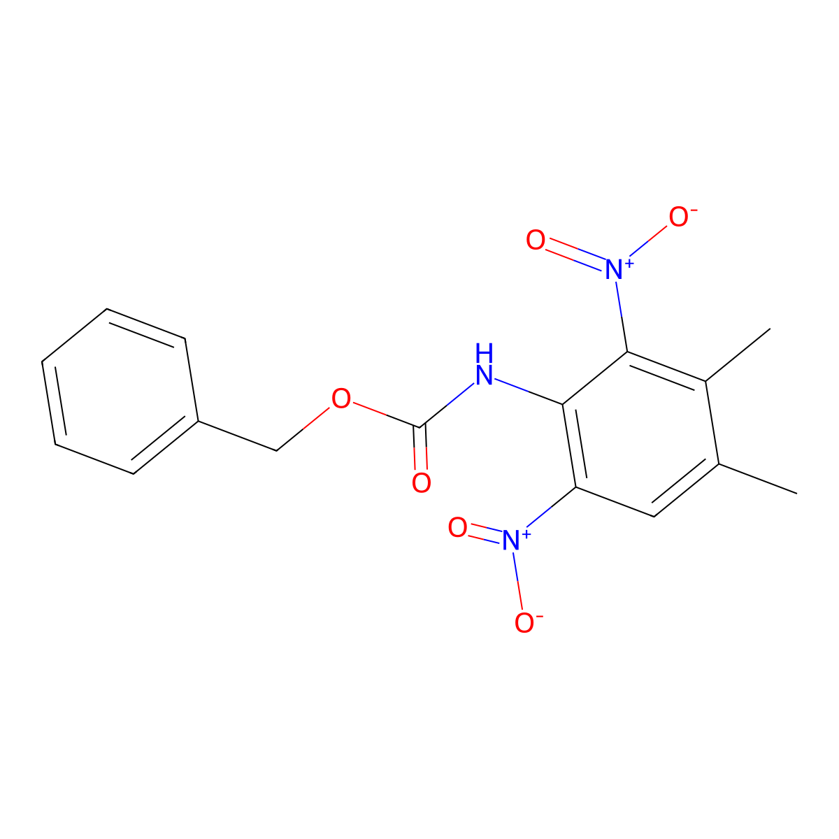 benzyl N-(3,4-dimethyl-2,6-dinitrophenyl)carbamate molecular structure, CAS 2680699-83-4