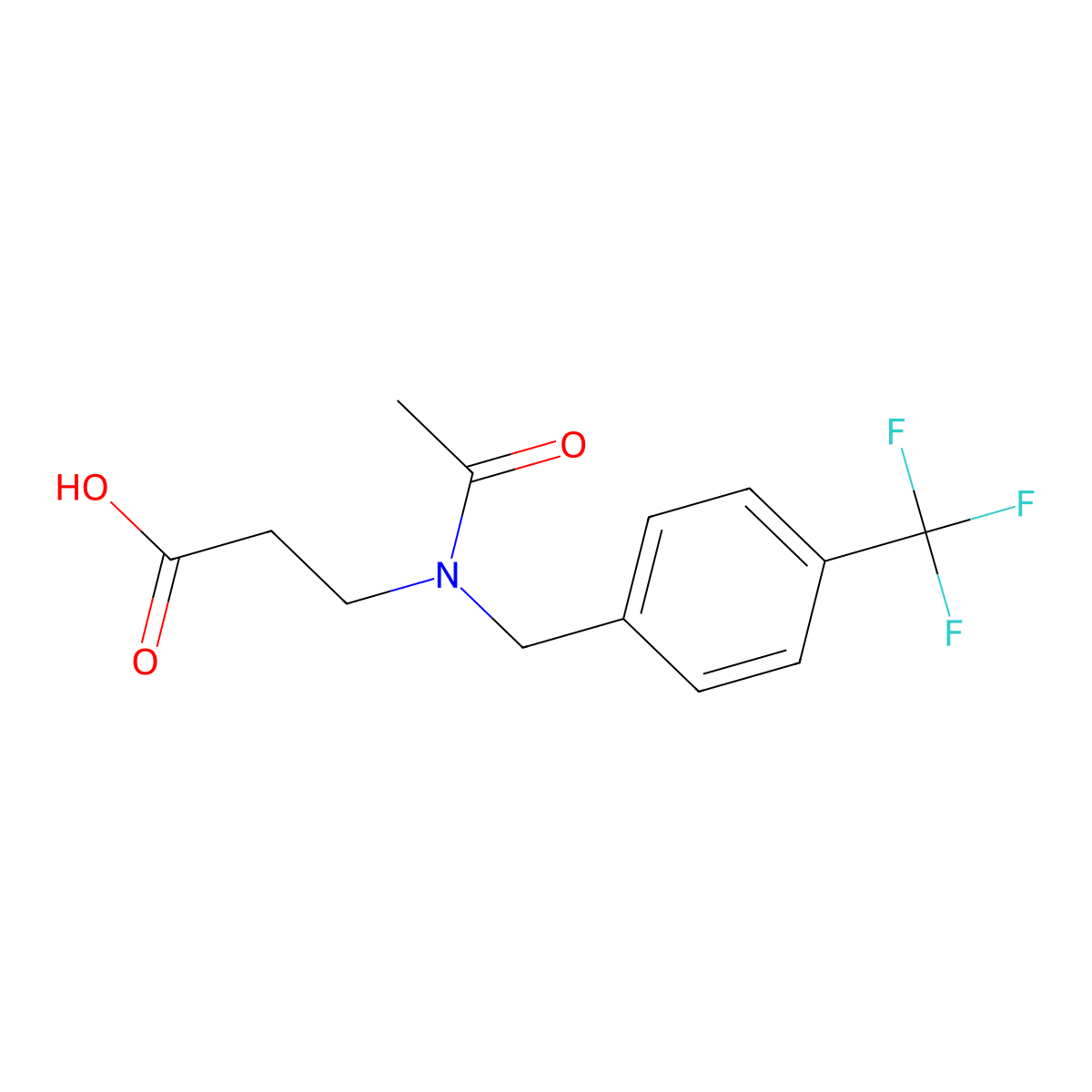 3-(N-{[4-(trifluoromethyl)phenyl]methyl}acetamido)propanoic acid molecular structure, CAS 2680699-86-7