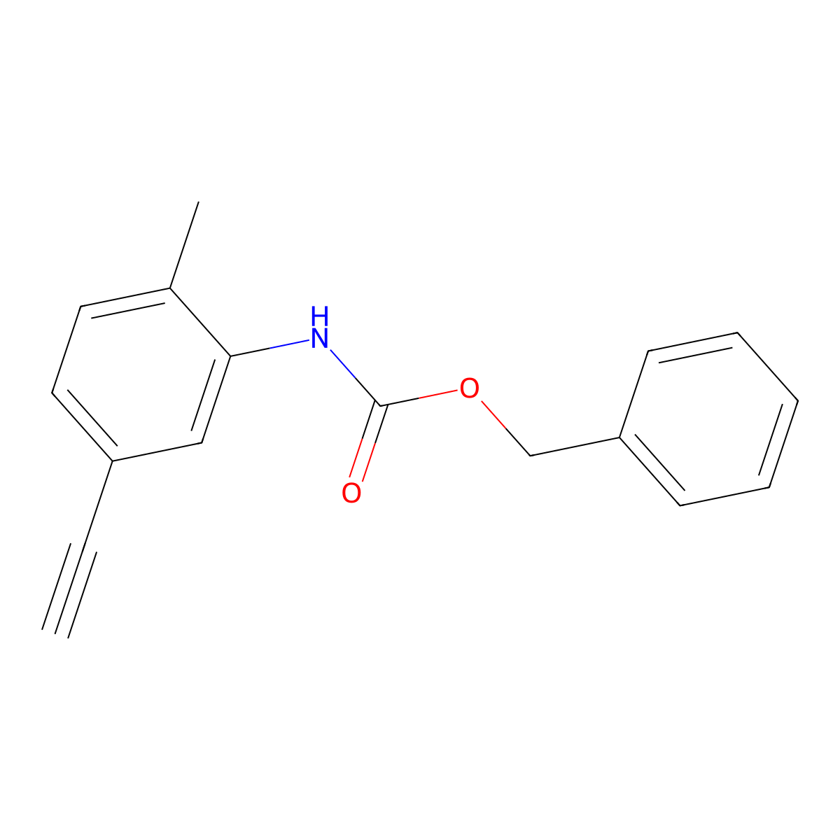 benzyl N-(5-ethynyl-2-methylphenyl)carbamate molecular structure, CAS 2680700-01-8