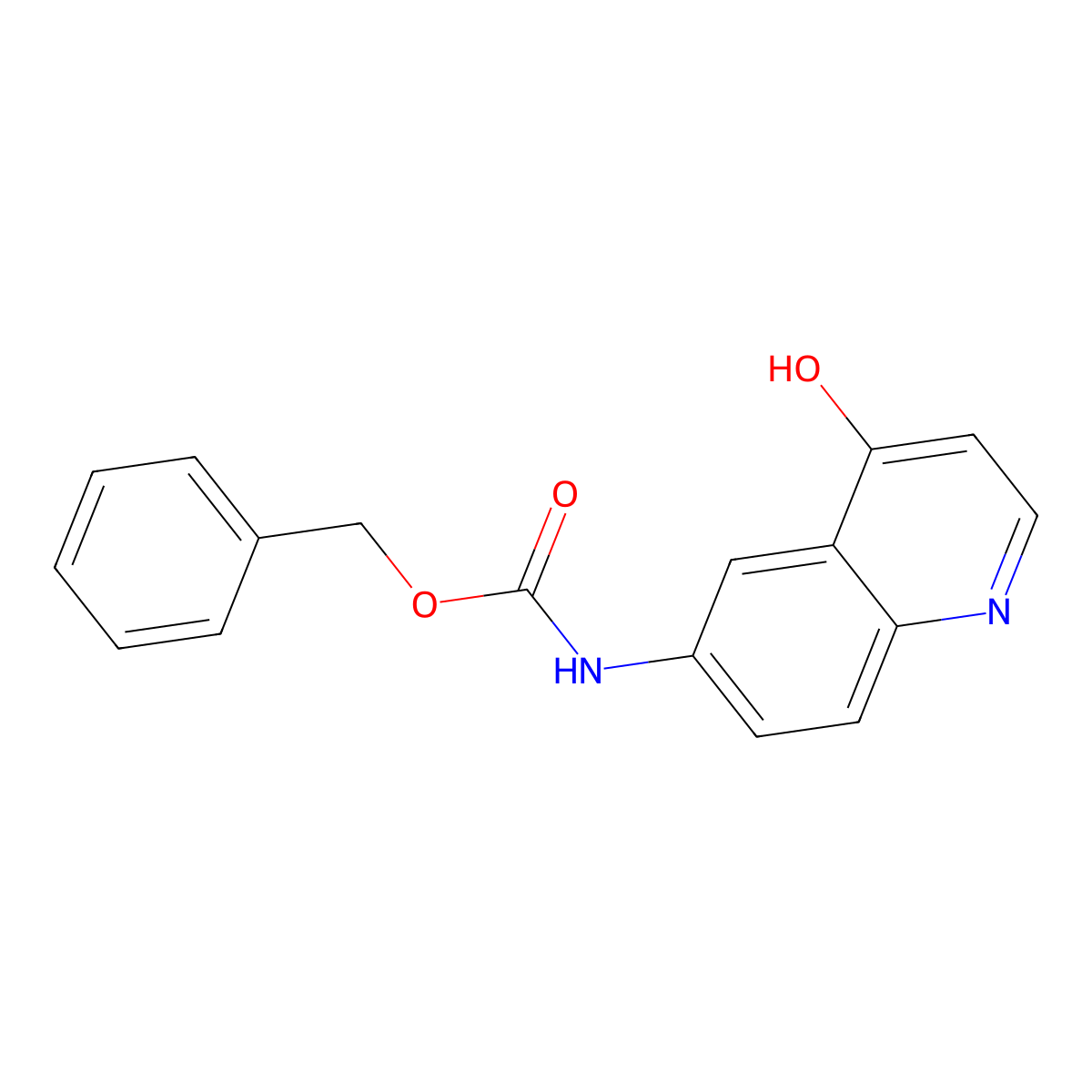 benzyl N-(4-hydroxyquinolin-6-yl)carbamate molecular structure, CAS 2680700-03-0