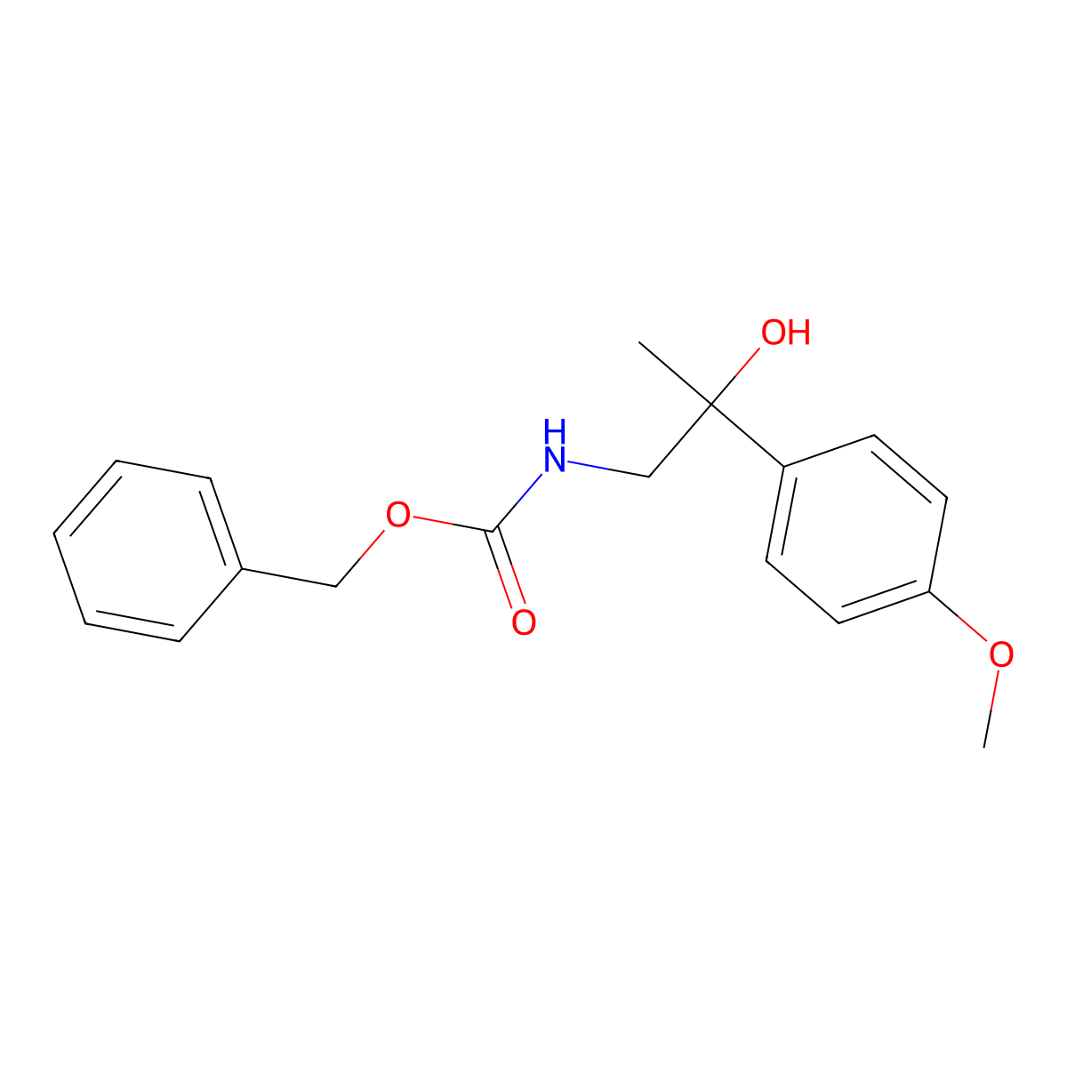 benzyl N-[2-hydroxy-2-(4-methoxyphenyl)propyl]carbamate molecular structure, CAS 2680700-16-5
