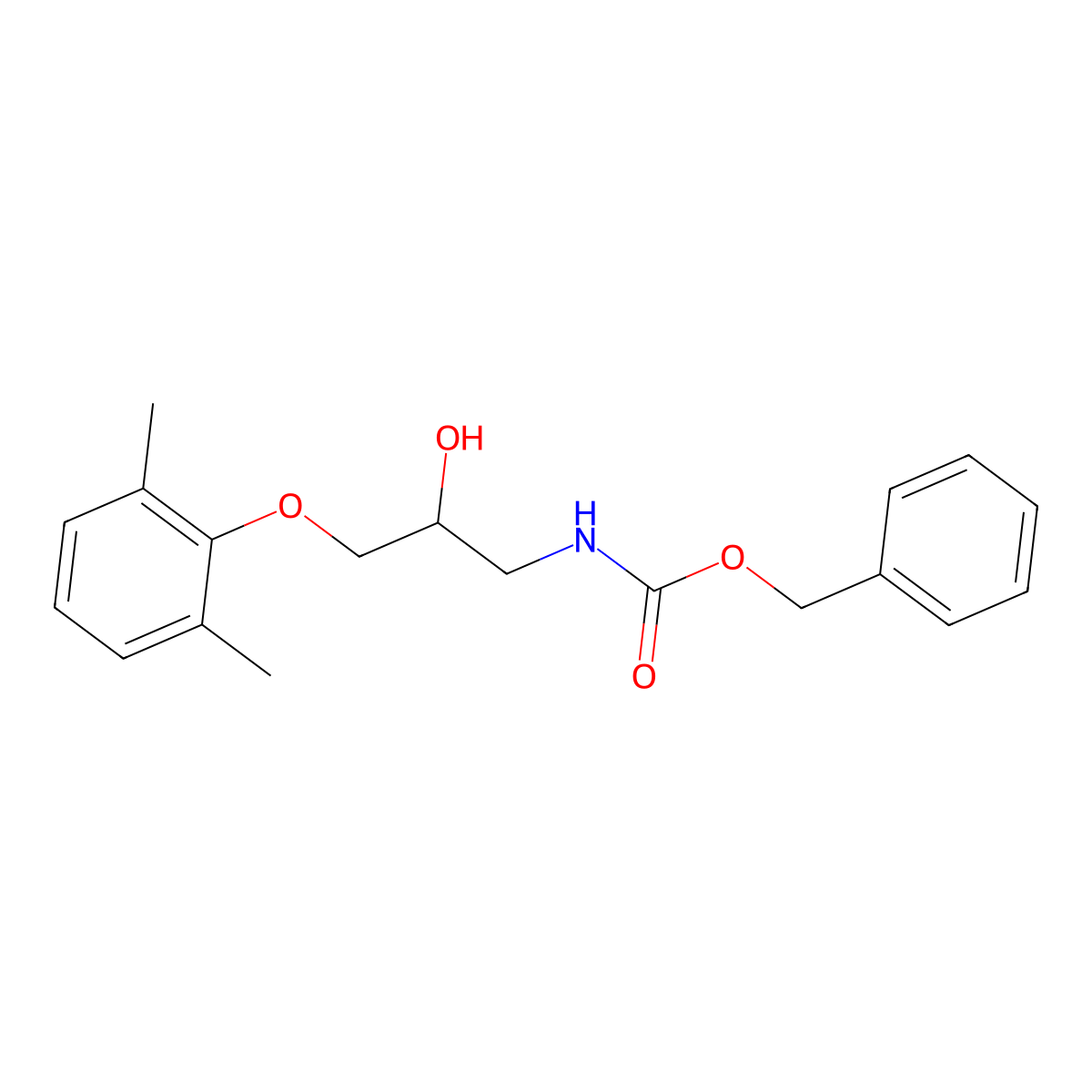 benzyl N-[3-(2,6-dimethylphenoxy)-2-hydroxypropyl]carbamate molecular structure, CAS 2680700-20-1