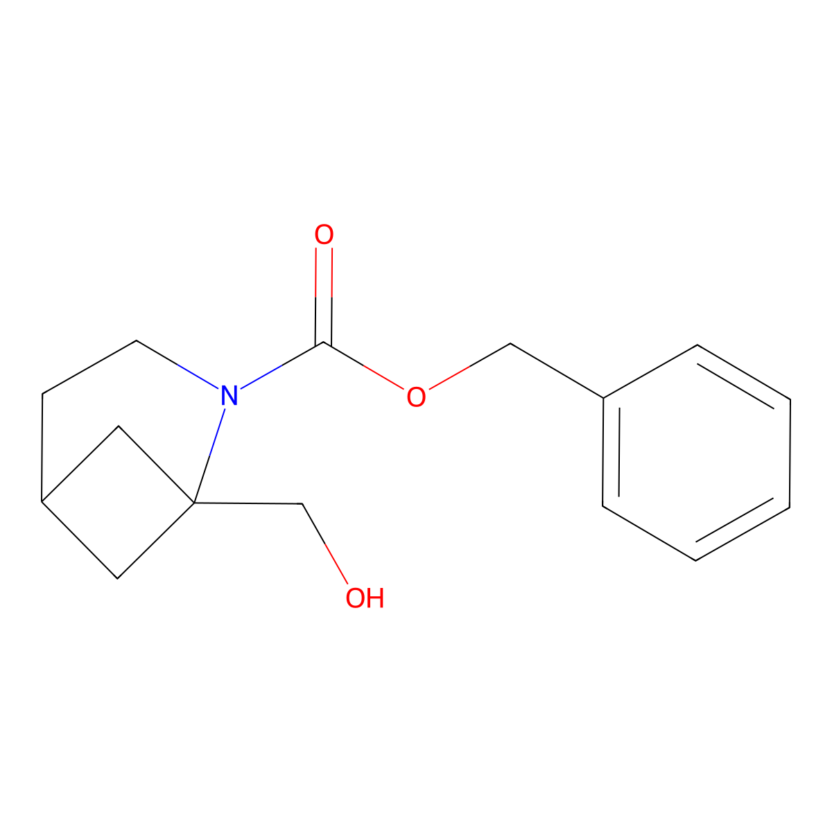 Benzyl 1-(hydroxymethyl)-2-azabicyclo[3.1.1]heptane-2-carboxylate molecular structure, CAS 2680700-34-7