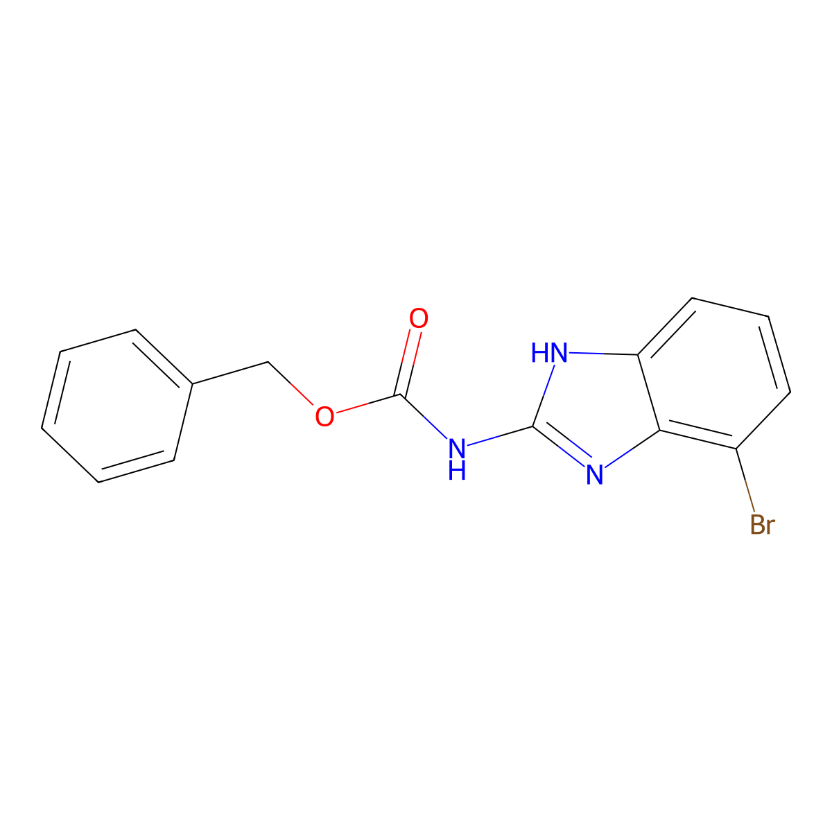 benzyl N-(4-bromo-1H-1,3-benzodiazol-2-yl)carbamate molecular structure, CAS 2680700-35-8