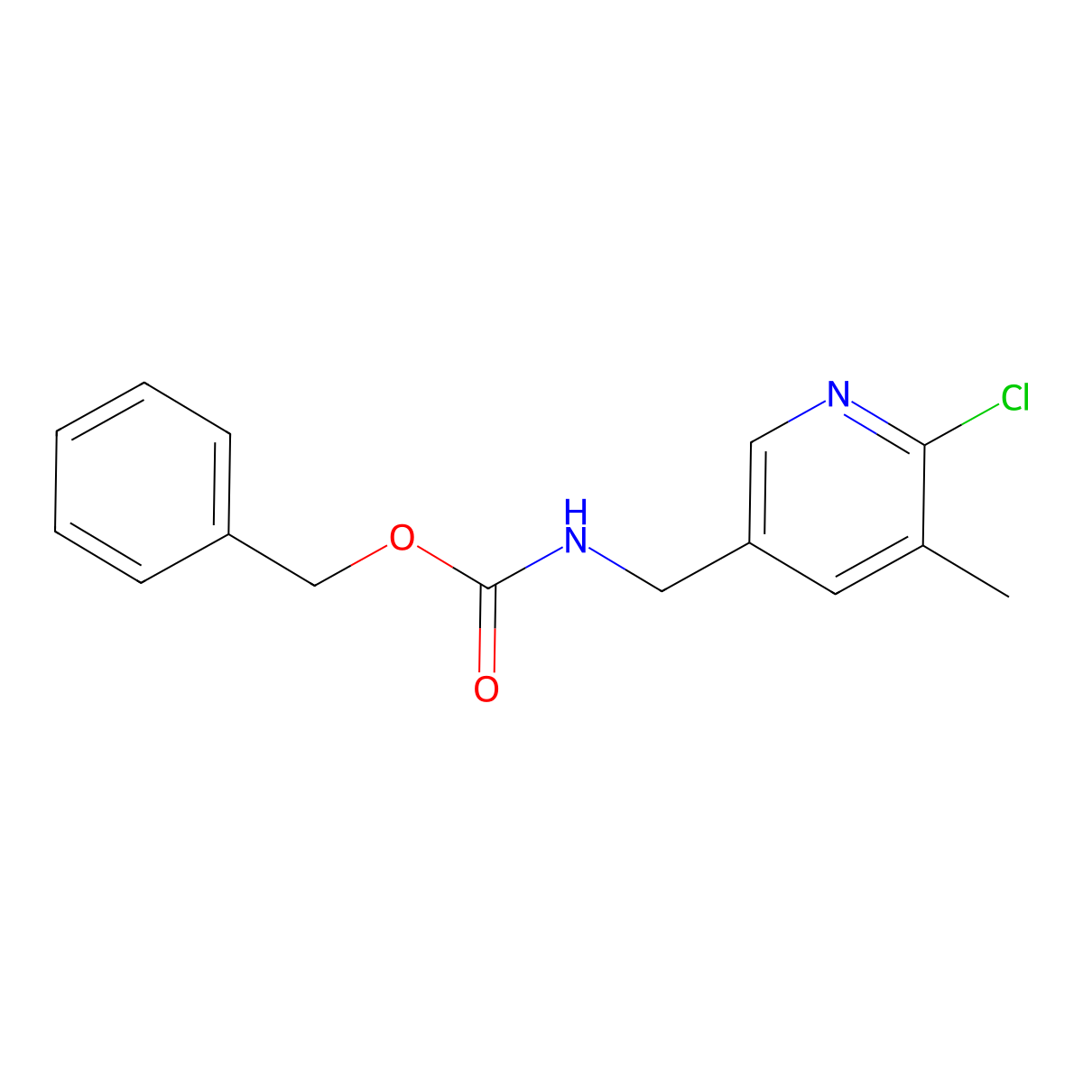 benzyl N-[(6-chloro-5-methylpyridin-3-yl)methyl]carbamate molecular structure, CAS 2680700-38-1