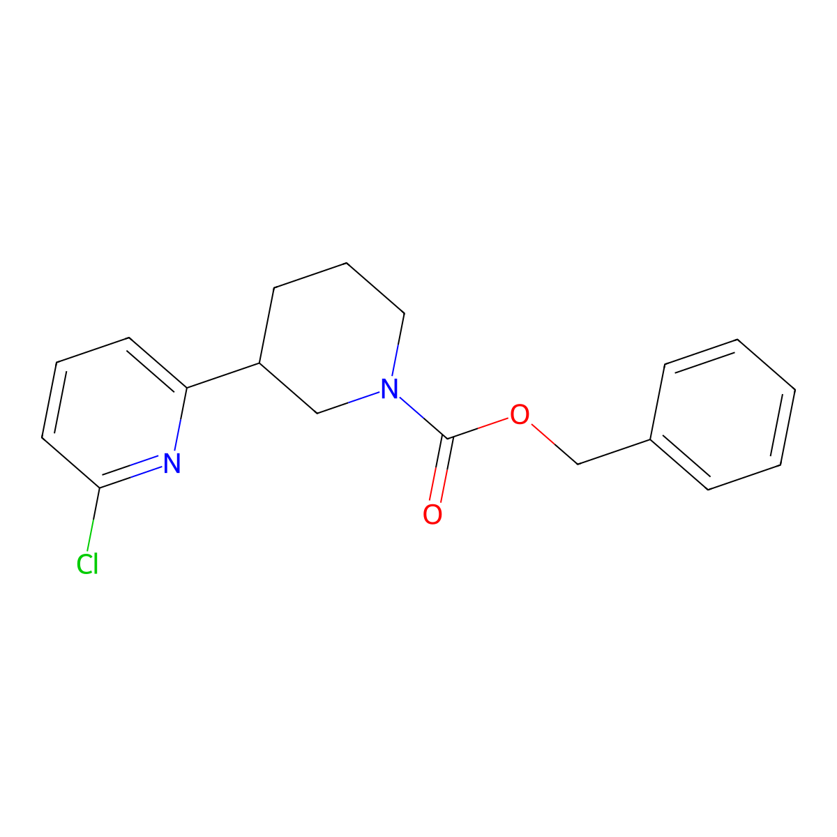 Benzyl 3-(6-chloropyridin-2-yl)piperidine-1-carboxylate molecular structure, CAS 2680700-48-3