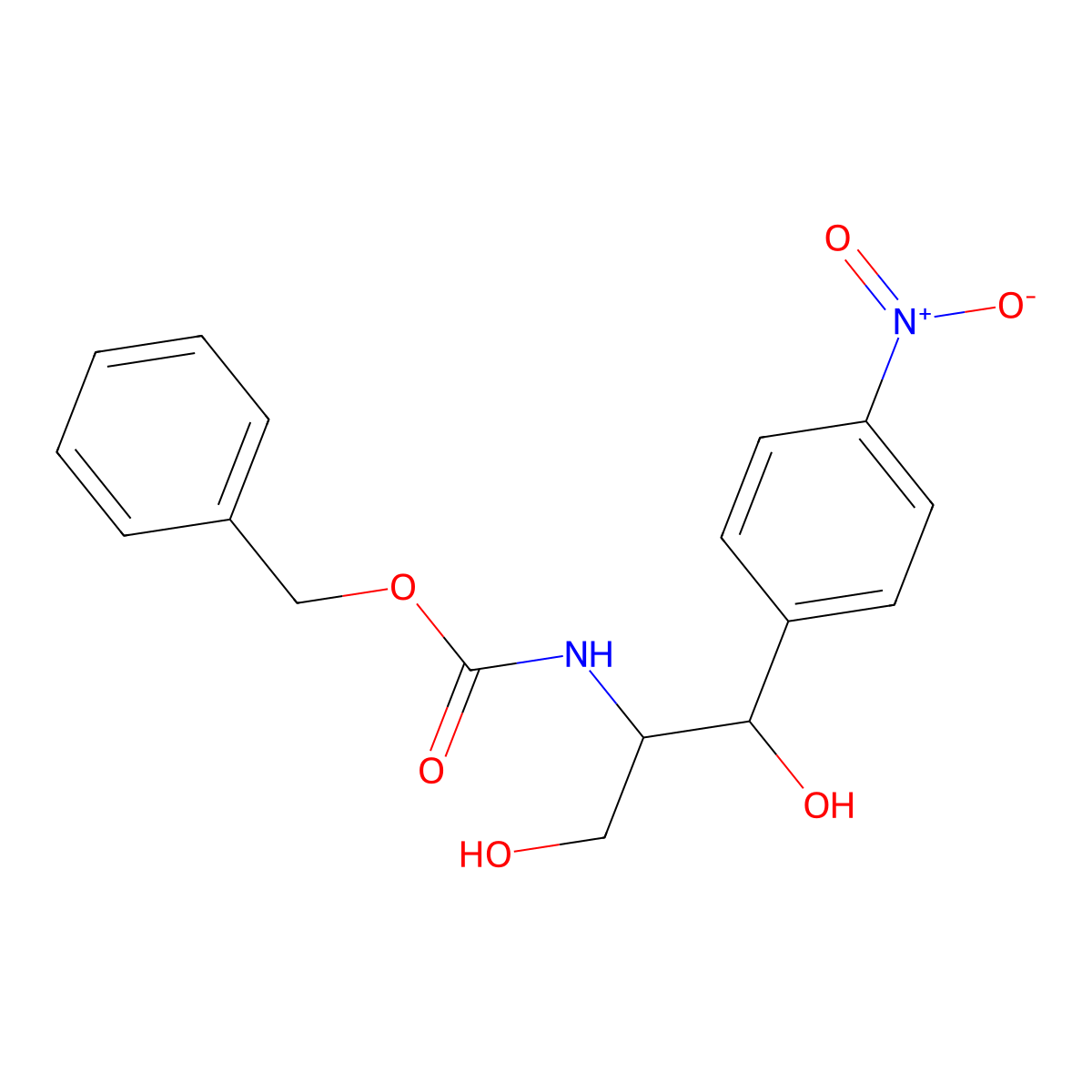 benzyl N-[1,3-dihydroxy-1-(4-nitrophenyl)propan-2-yl]carbamate molecular structure, CAS 2680700-53-0