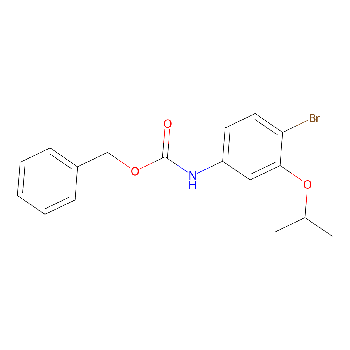 benzyl N-[4-bromo-3-(propan-2-yloxy)phenyl]carbamate molecular structure, CAS 2680700-56-3