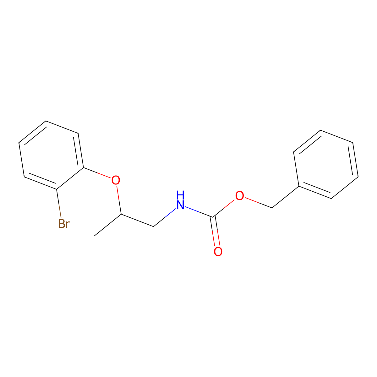 benzyl N-[2-(2-bromophenoxy)propyl]carbamate molecular structure, CAS 2680700-61-0