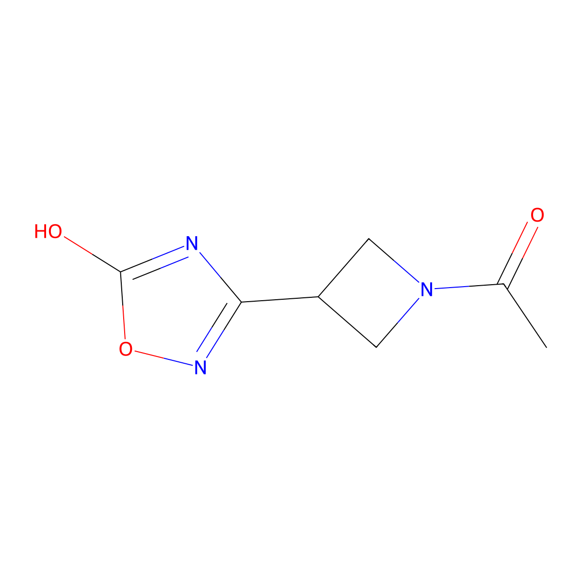 1-[3-(5-Hydroxy-1,2,4-oxadiazol-3-yl)azetidin-1-yl]ethan-1-one molecular structure, CAS 2680700-64-3