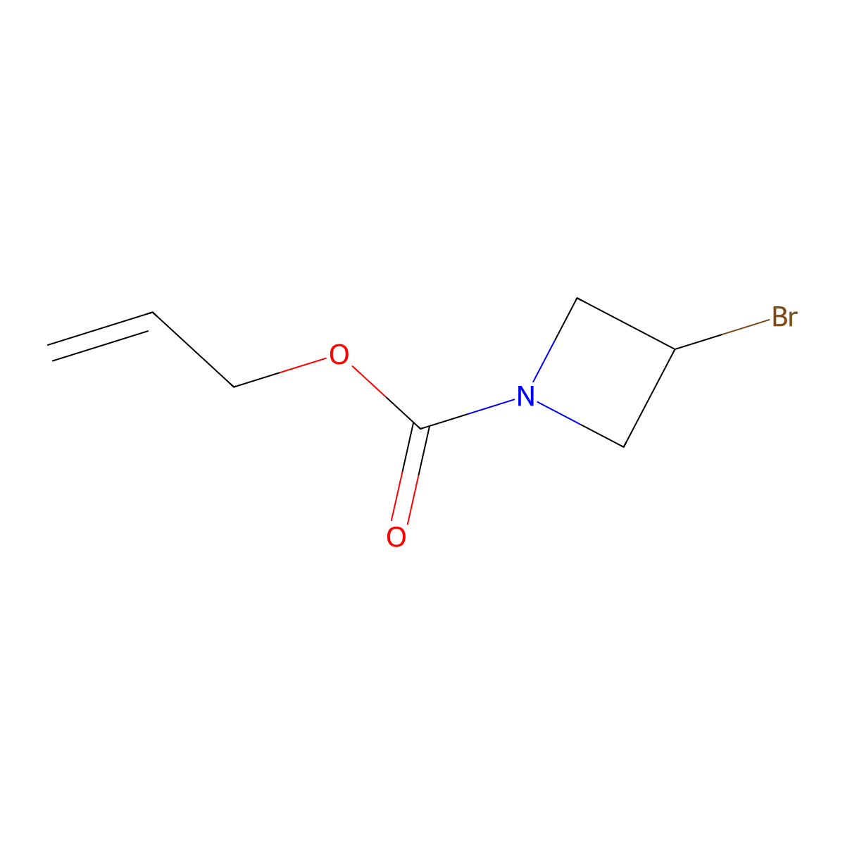 Prop-2-en-1-yl 3-bromoazetidine-1-carboxylate molecular structure, CAS 2680700-68-7