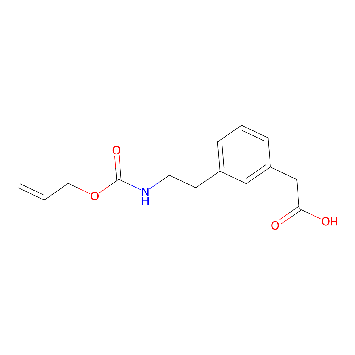 2-[3-(2-{[(Prop-2-en-1-yloxy)carbonyl]amino}ethyl)phenyl]acetic acid molecular structure, CAS 2680700-92-7
