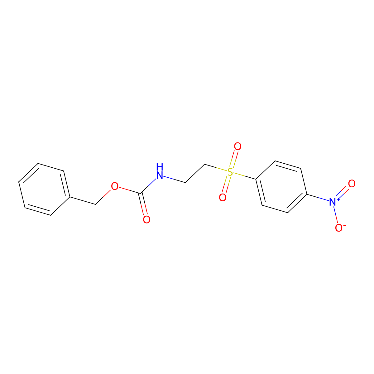 benzyl N-[2-(4-nitrobenzenesulfonyl)ethyl]carbamate molecular structure, CAS 2680701-08-8