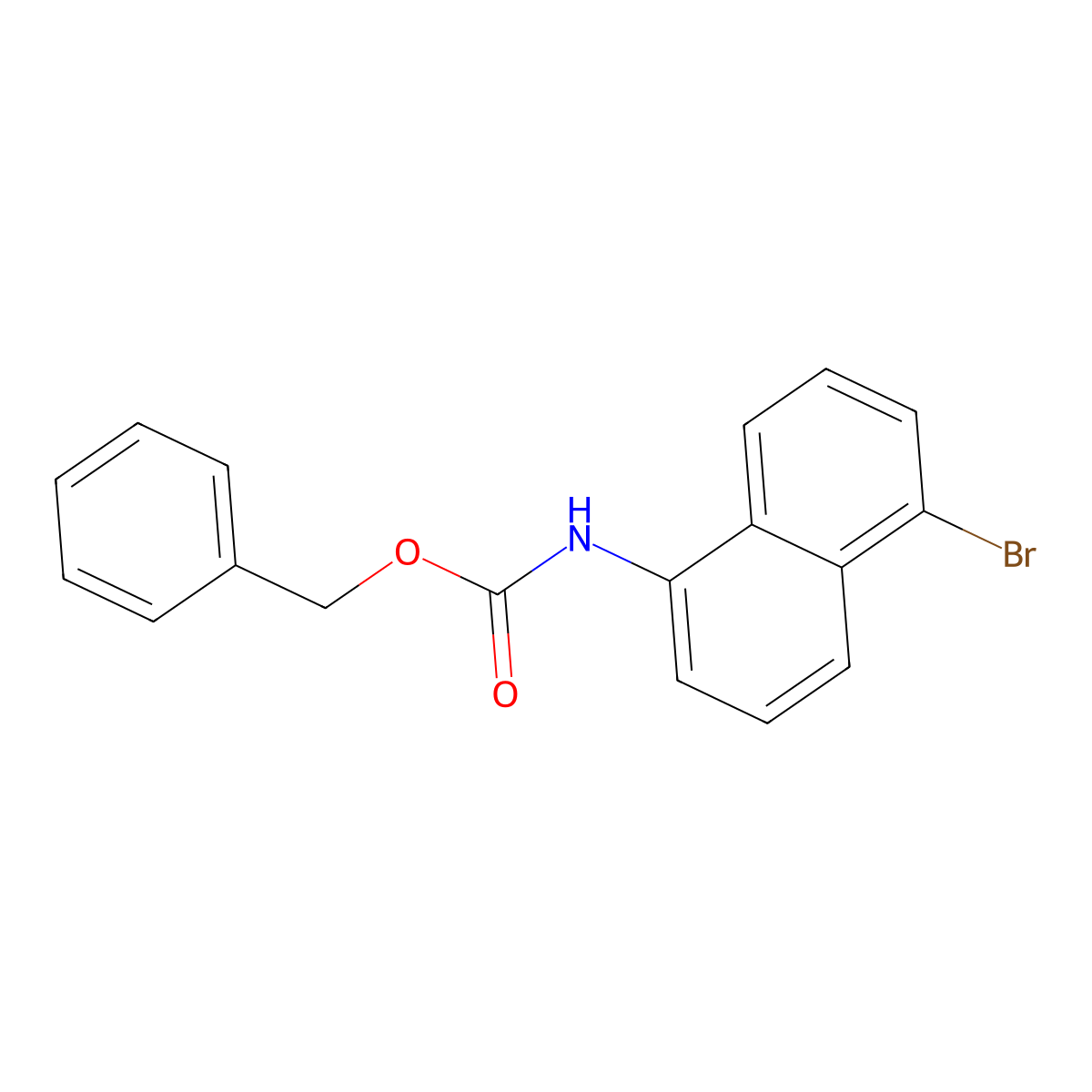 benzyl N-(5-bromonaphthalen-1-yl)carbamate molecular structure, CAS 2680701-20-4