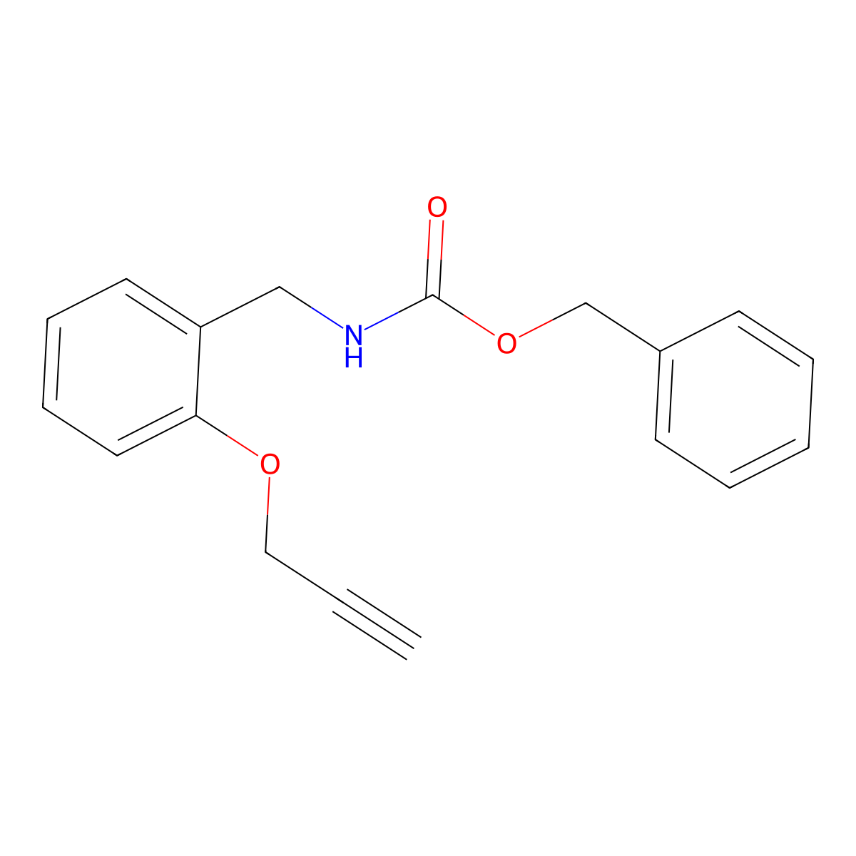 benzyl N-{[2-(prop-2-yn-1-yloxy)phenyl]methyl}carbamate molecular structure, CAS 2680701-30-6