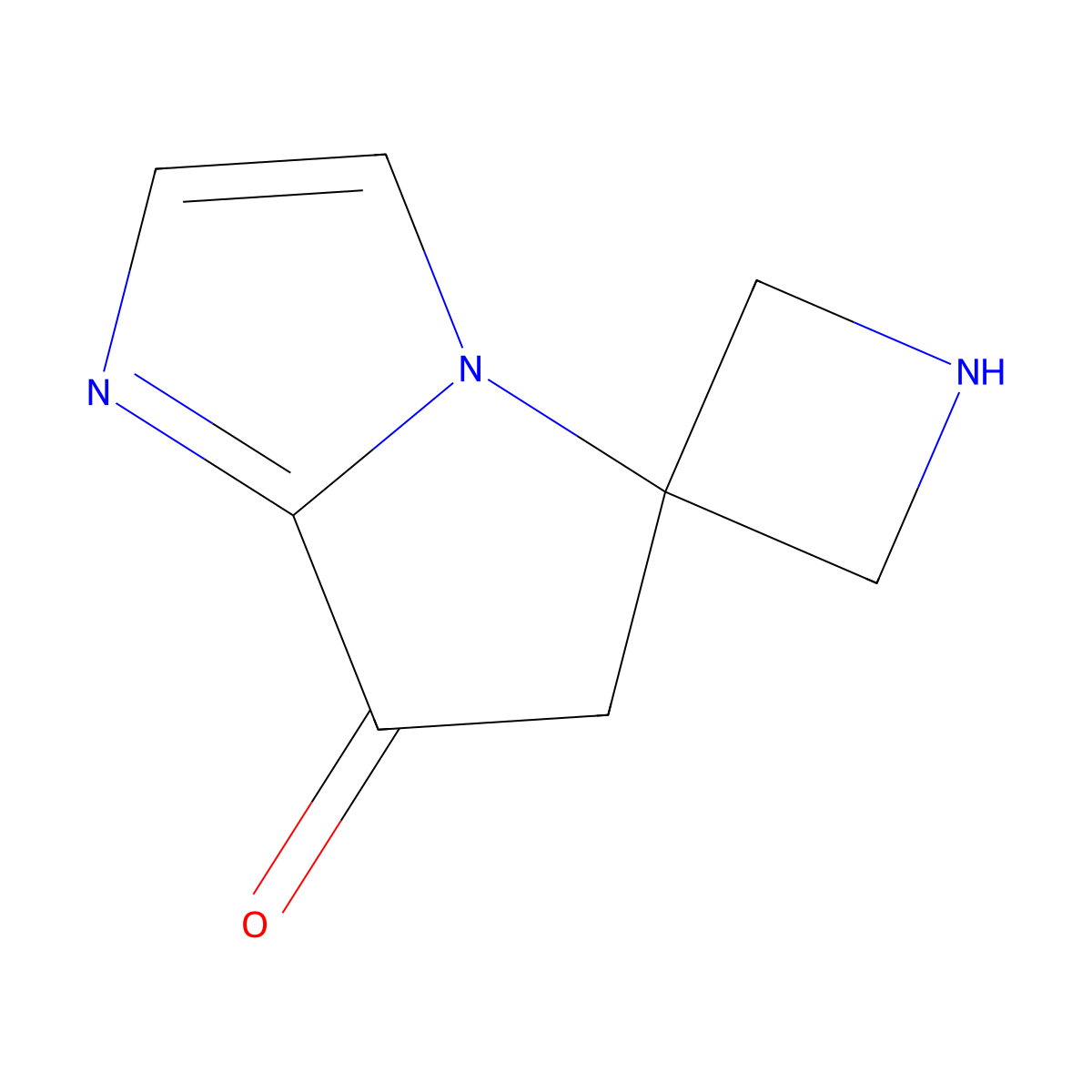 6',7'-Dihydrospiro[azetidine-3,5'-pyrrolo[1,2-a]imidazol]-7'-one molecular structure, CAS 2680701-45-3