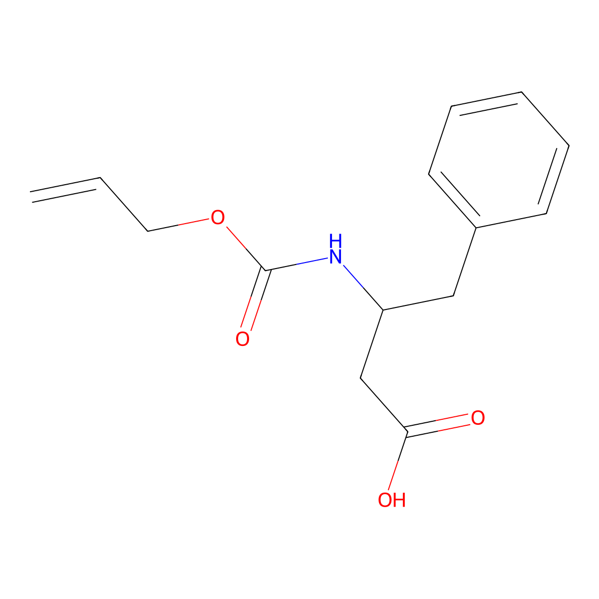 4-Phenyl-3-{[(prop-2-en-1-yloxy)carbonyl]amino}butanoic acid molecular structure, CAS 2680701-57-7