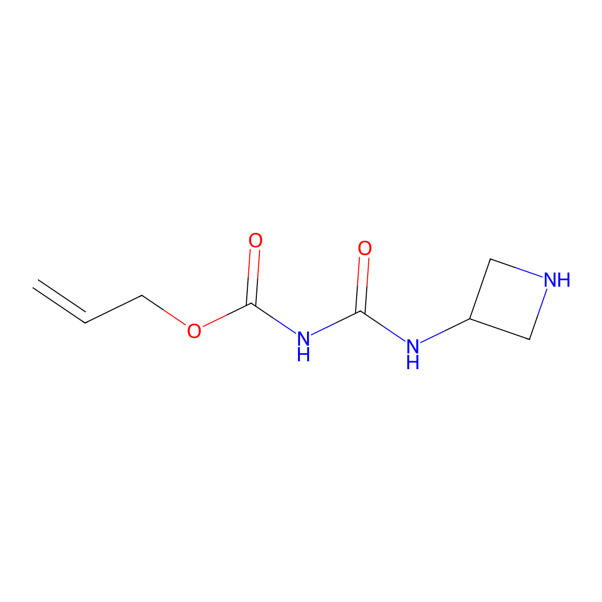 prop-2-en-1-yl N-[(azetidin-3-yl)carbamoyl]carbamate molecular structure, CAS 2680701-58-8