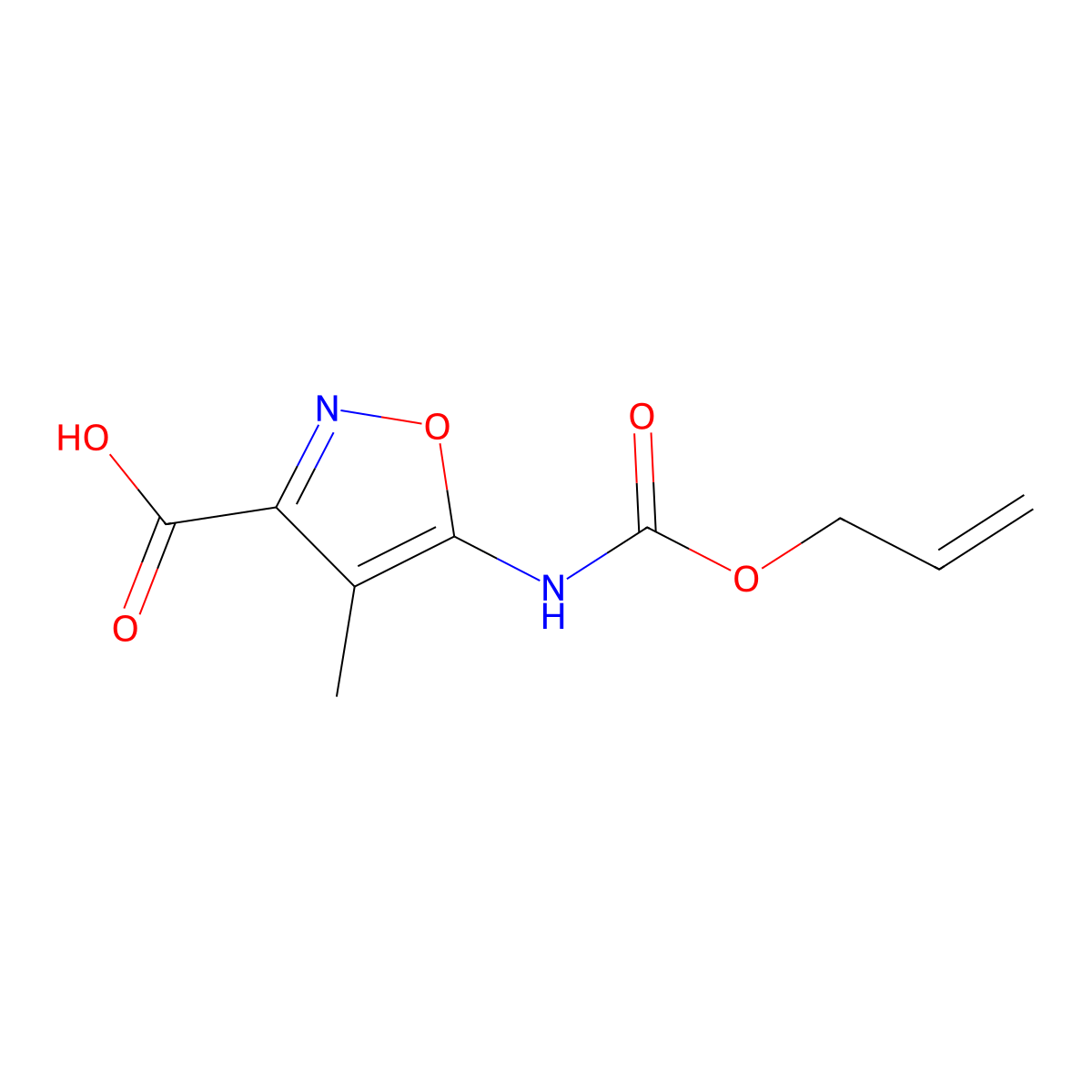4-Methyl-5-{[(prop-2-en-1-yloxy)carbonyl]amino}-1,2-oxazole-3-carboxylic acid molecular structure, CAS 2680701-66-8