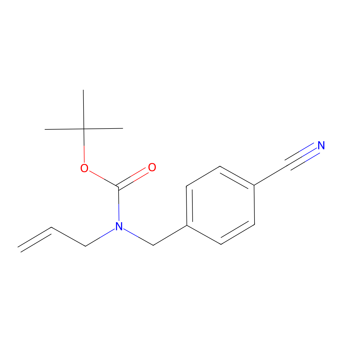 tert-butyl N-[(4-cyanophenyl)methyl]-N-(prop-2-en-1-yl)carbamate molecular structure, CAS 2680701-76-0