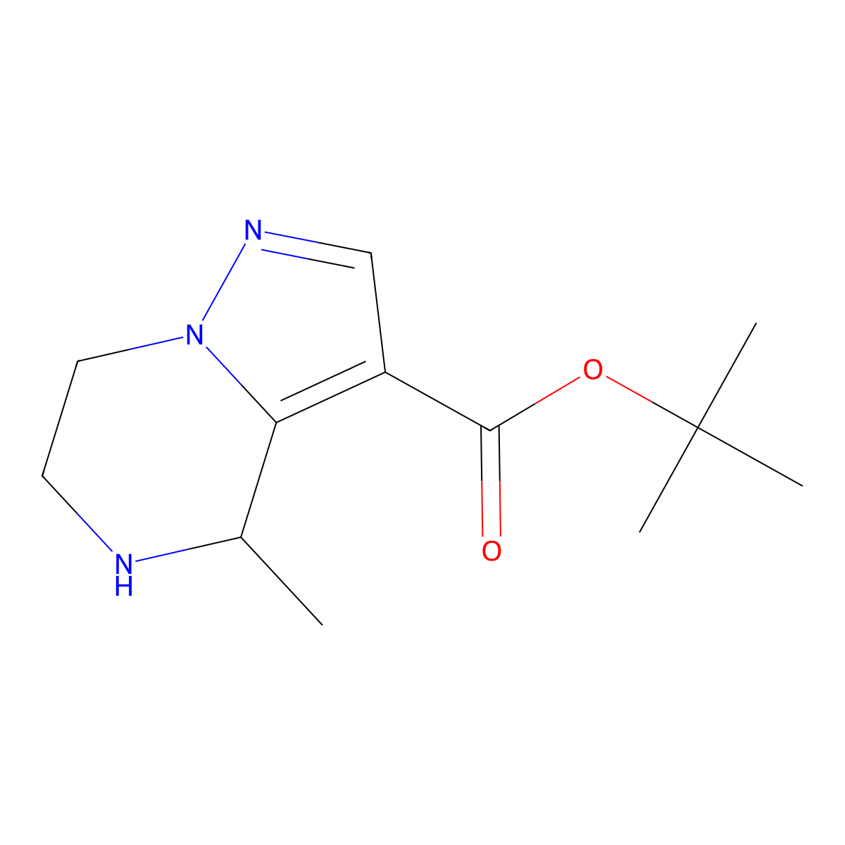 tert-butyl 4-methyl-4H,5H,6H,7H-pyrazolo[1,5-a]pyrazine-3-carboxylate molecular structure, CAS 2680701-96-4