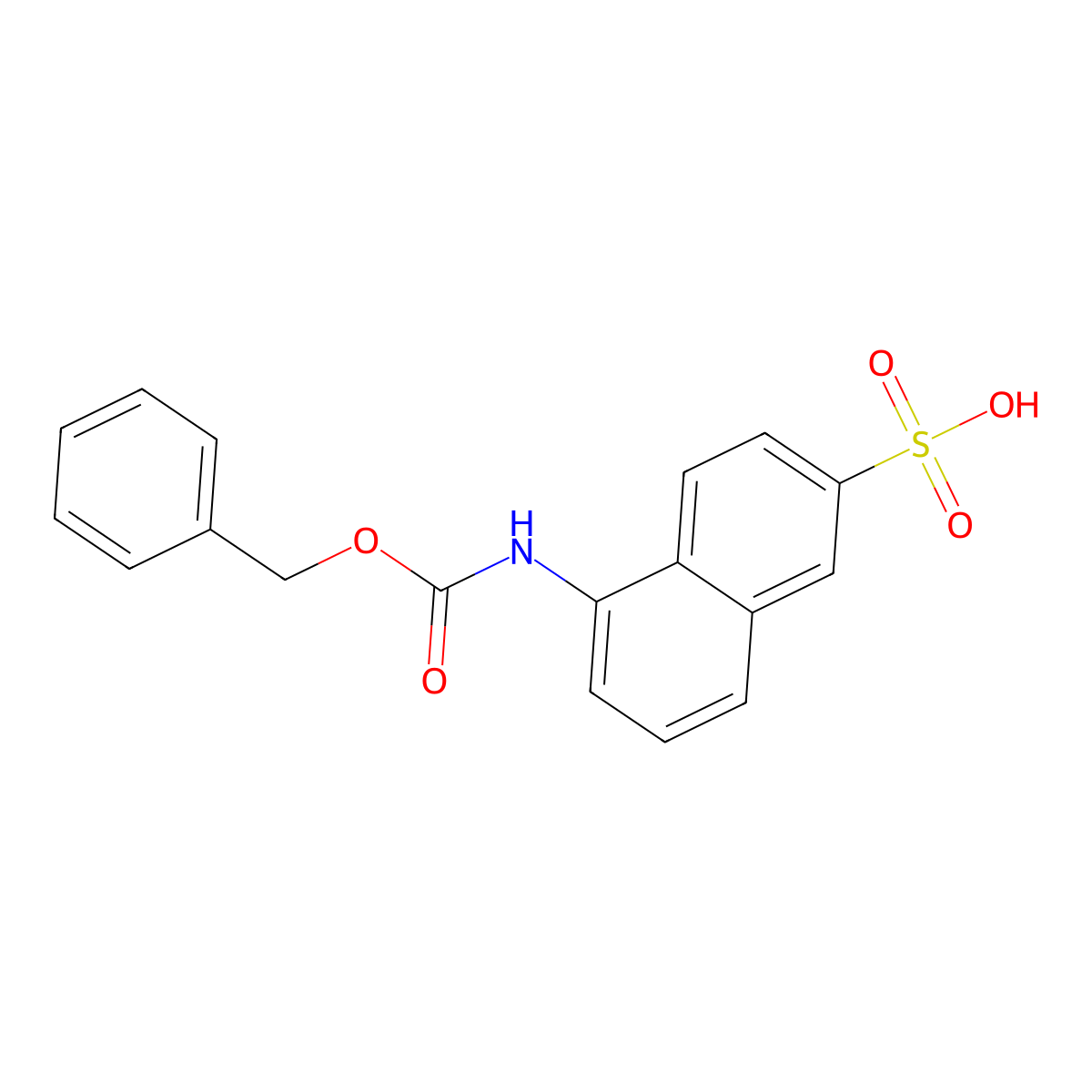 5-{[(Benzyloxy)carbonyl]amino}naphthalene-2-sulfonic acid molecular structure, CAS 2680701-97-5