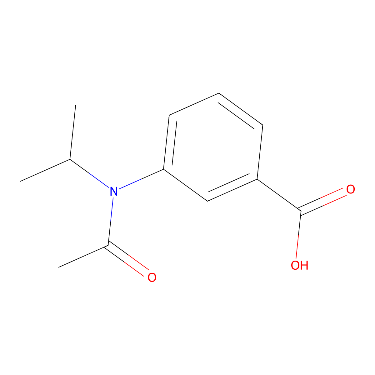 3-[N-(propan-2-yl)acetamido]benzoic acid molecular structure, CAS 2680701-99-7