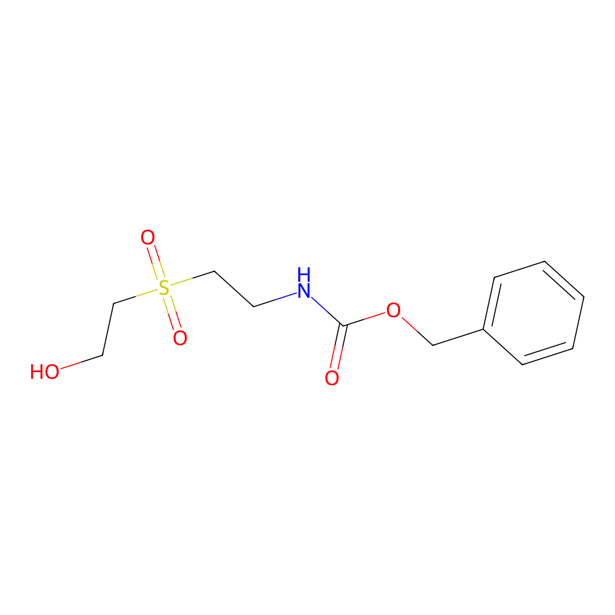 benzyl N-[2-(2-hydroxyethanesulfonyl)ethyl]carbamate molecular structure, CAS 2680702-18-3