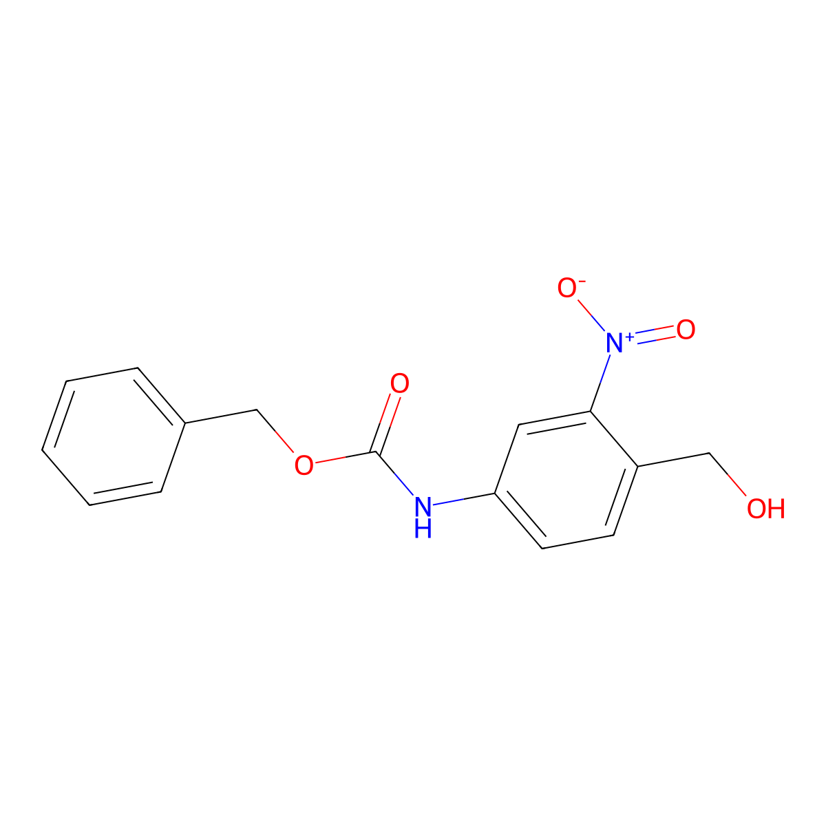 benzyl N-[4-(hydroxymethyl)-3-nitrophenyl]carbamate molecular structure, CAS 2680702-20-7