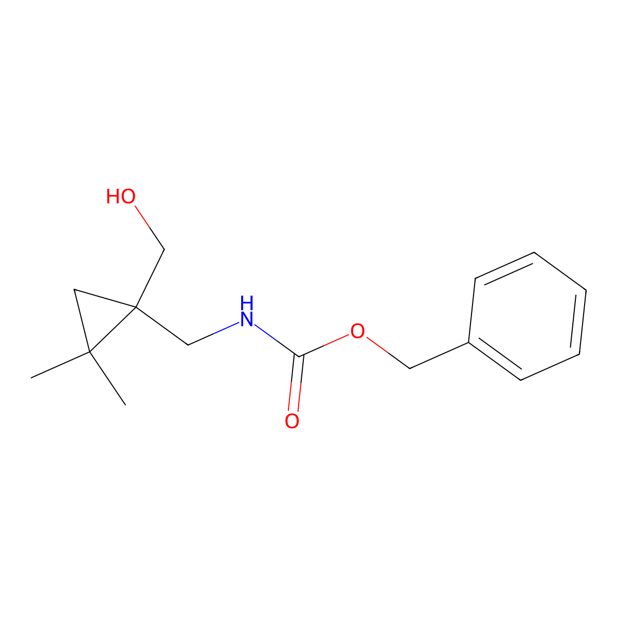 benzyl N-{[1-(hydroxymethyl)-2,2-dimethylcyclopropyl]methyl}carbamate molecular structure, CAS 2680702-25-2