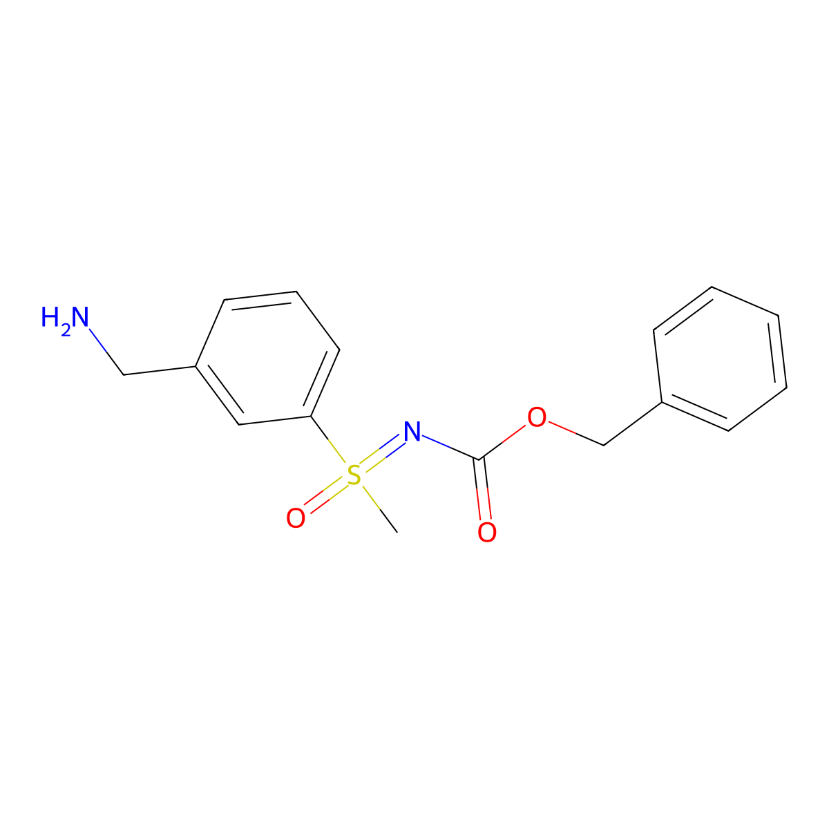 benzyl N-{[3-(aminomethyl)phenyl](methyl)oxo-lambda6-sulfanylidene}carbamate molecular structure, CAS 2680702-28-5