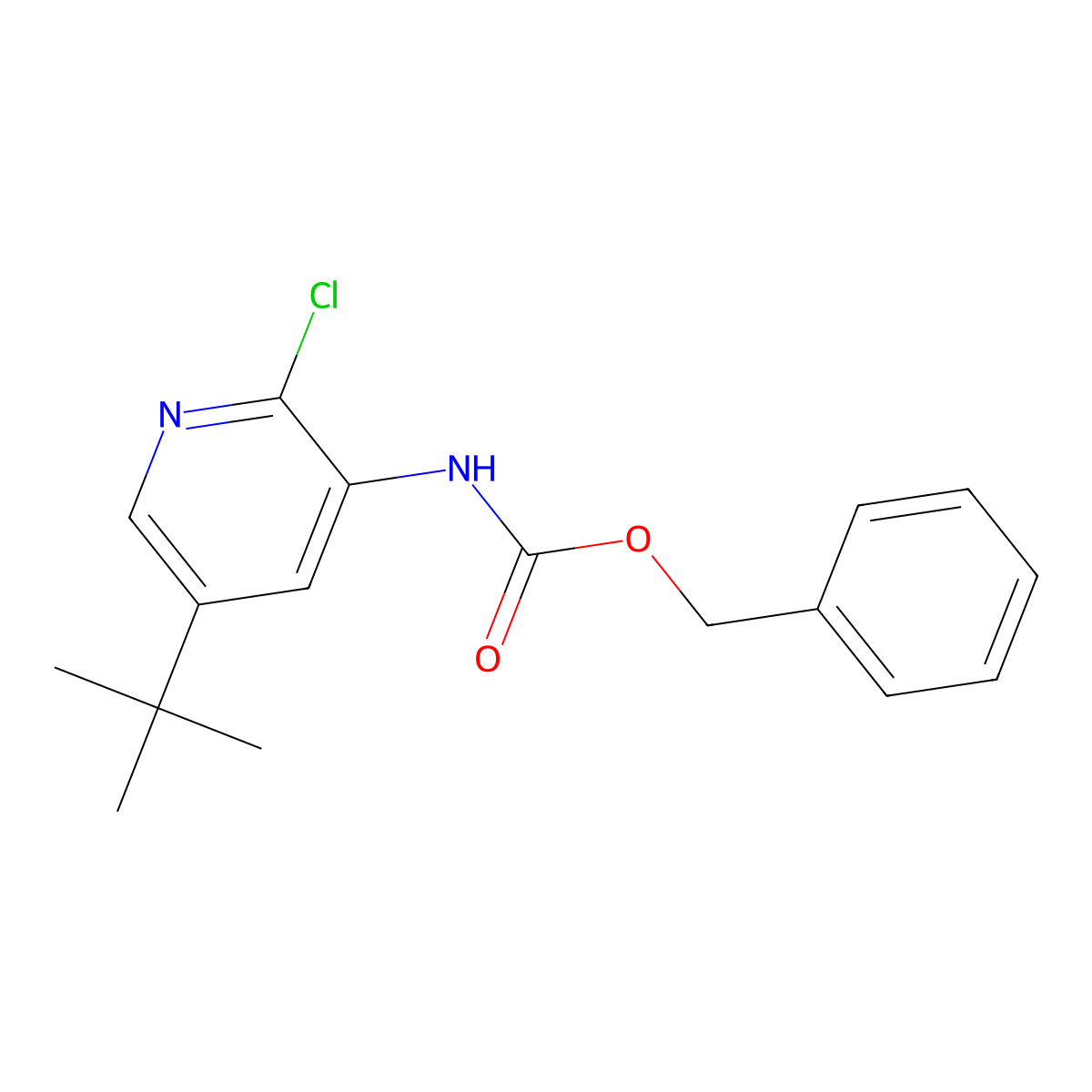 benzyl N-(5-tert-butyl-2-chloropyridin-3-yl)carbamate molecular structure, CAS 2680702-33-2
