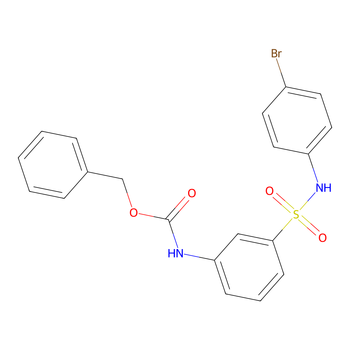 benzyl N-{3-[(4-bromophenyl)sulfamoyl]phenyl}carbamate molecular structure, CAS 2680702-62-7