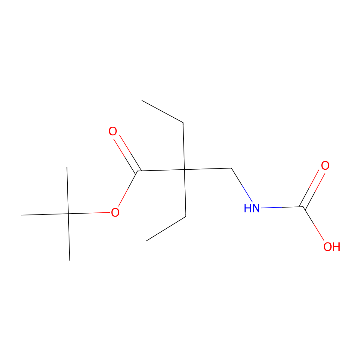[3-(Tert-butoxy)-2,2-diethyl-3-oxopropyl]carbamic acid molecular structure, CAS 2680702-74-1