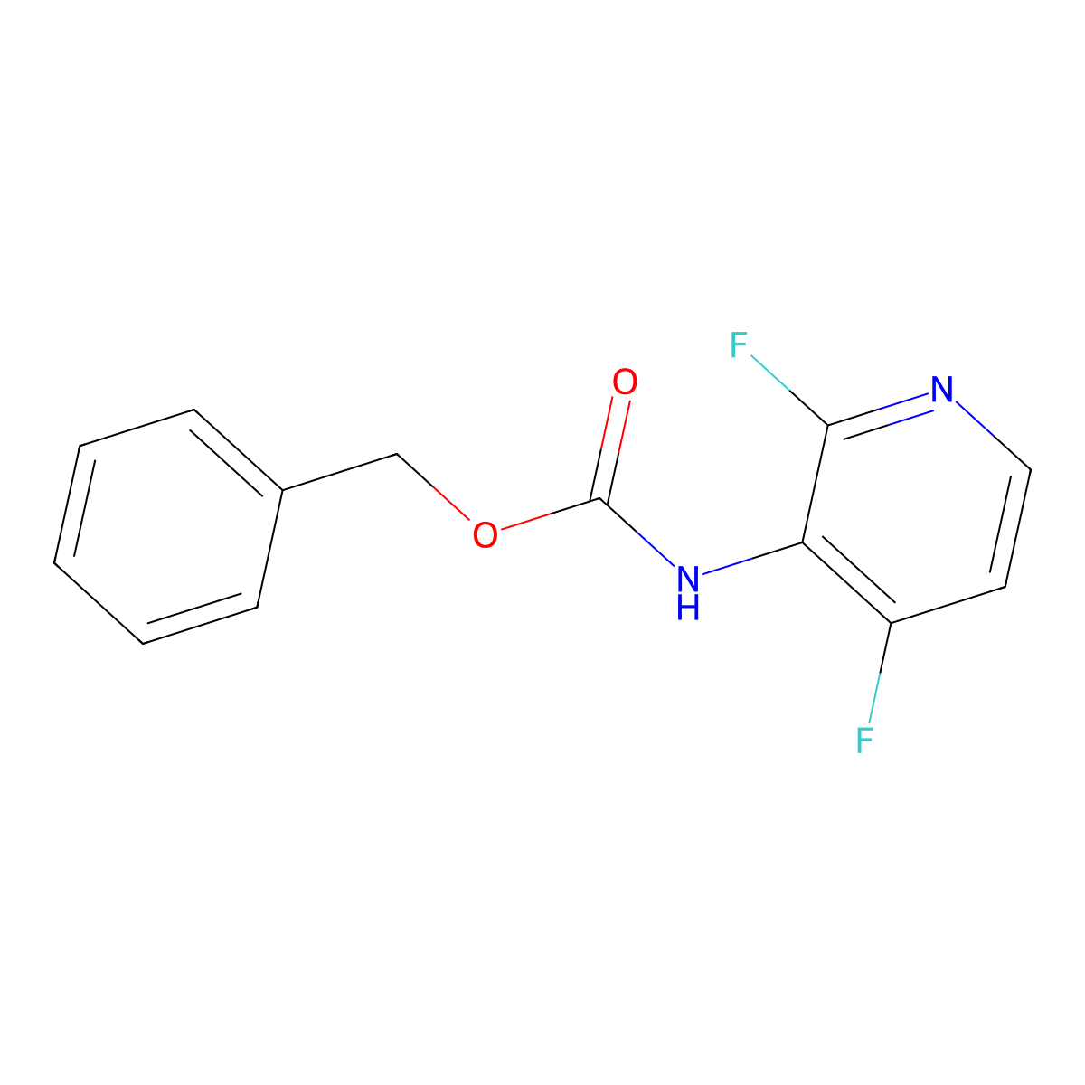 benzyl N-(2,4-difluoropyridin-3-yl)carbamate molecular structure, CAS 2680702-83-2