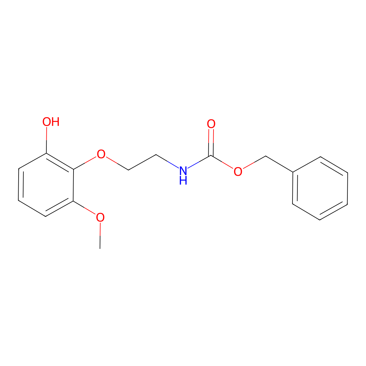benzyl N-[2-(2-hydroxy-6-methoxyphenoxy)ethyl]carbamate molecular structure, CAS 2680703-01-7
