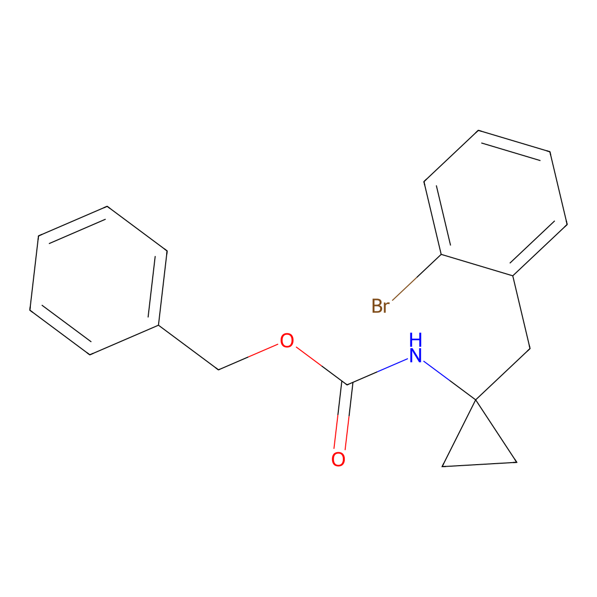 benzyl N-{1-[(2-bromophenyl)methyl]cyclopropyl}carbamate molecular structure, CAS 2680703-07-3