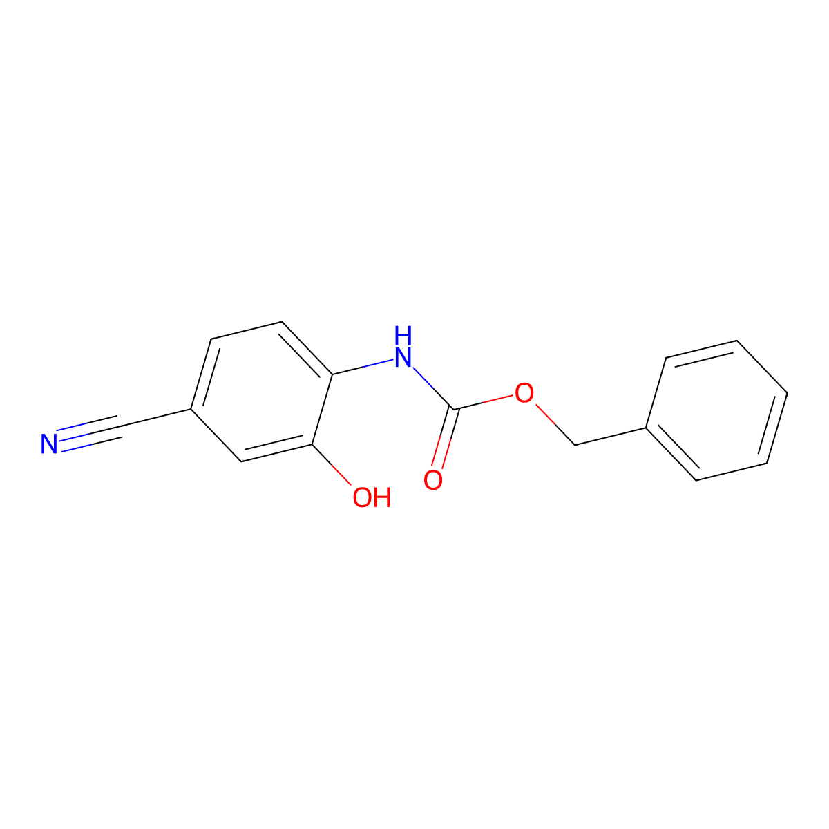 benzyl N-(4-cyano-2-hydroxyphenyl)carbamate molecular structure, CAS 2680703-10-8