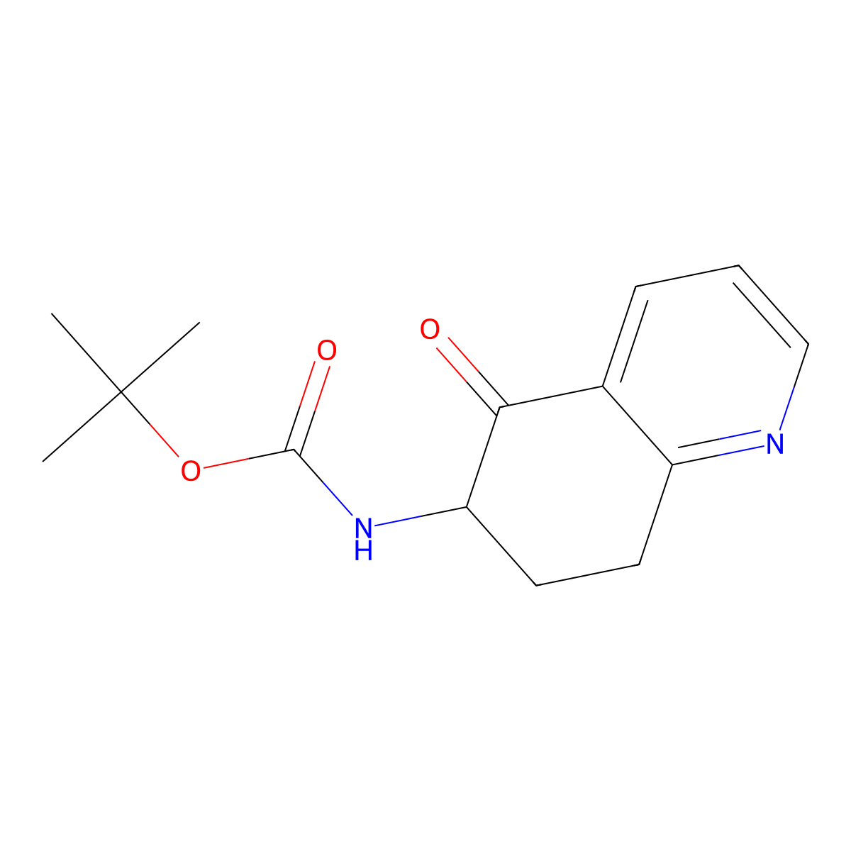 tert-butyl N-(5-oxo-5,6,7,8-tetrahydroquinolin-6-yl)carbamate molecular structure, CAS 2680703-22-2