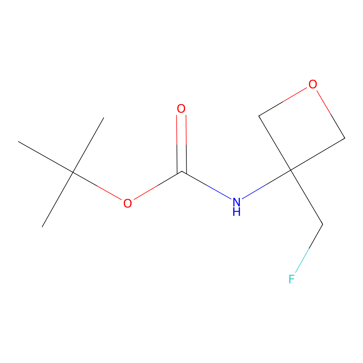tert-butyl N-[3-(fluoromethyl)oxetan-3-yl]carbamate molecular structure, CAS 2680703-24-4