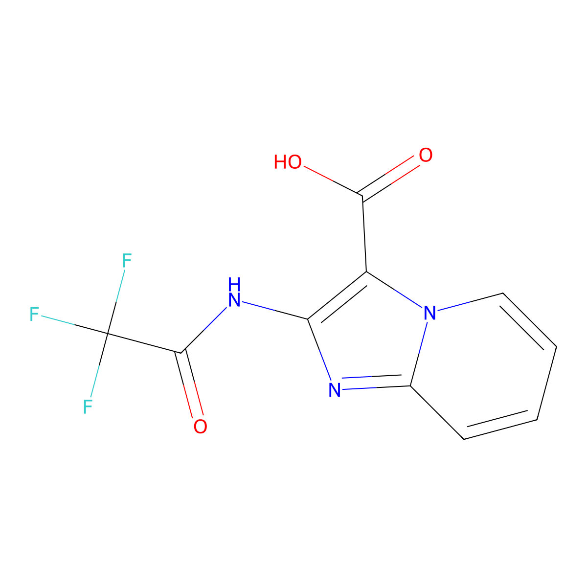 2-(2,2,2-Trifluoroacetamido)imidazo[1,2-a]pyridine-3-carboxylic acid molecular structure, CAS 2680703-31-3