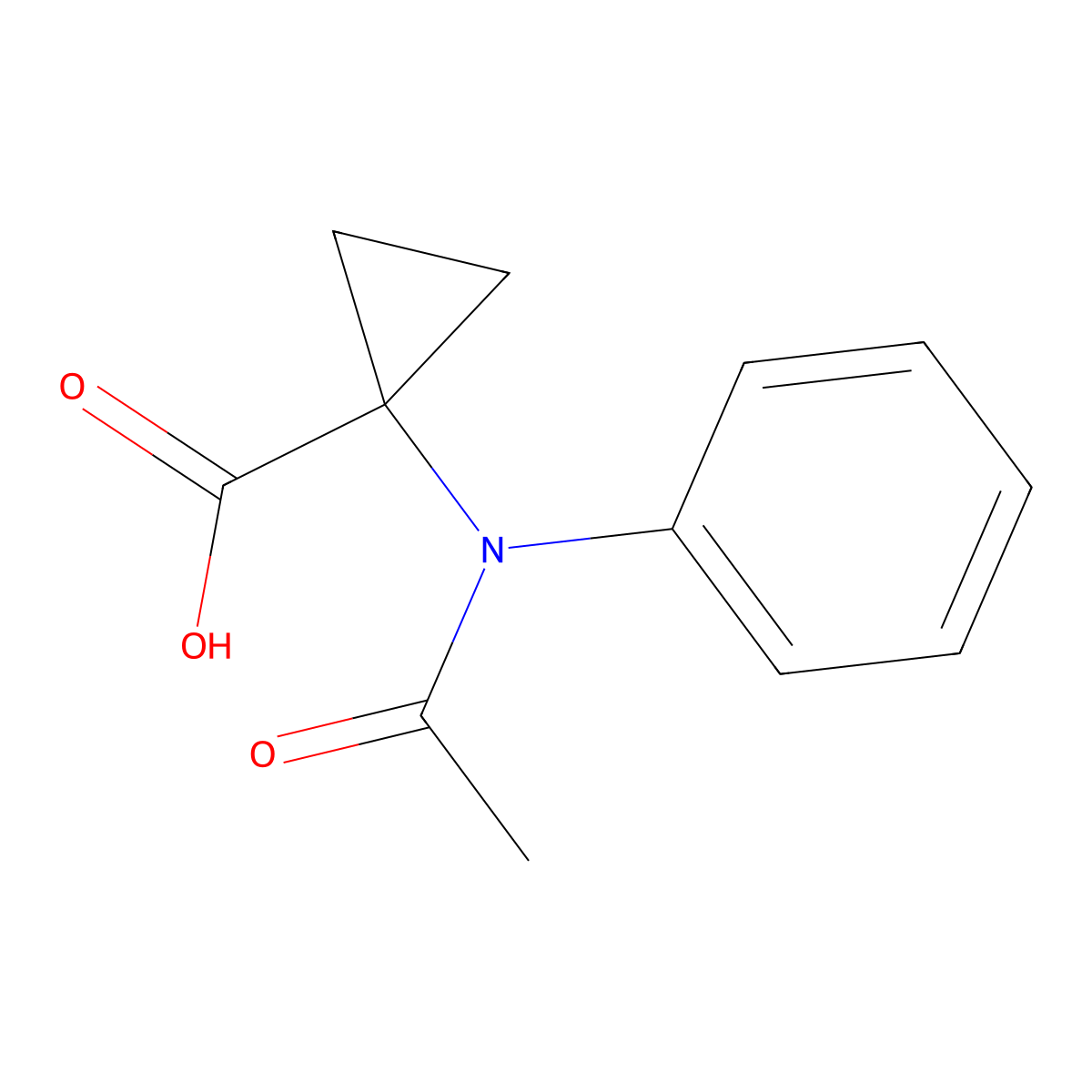 1-(N-phenylacetamido)cyclopropane-1-carboxylic acid molecular structure, CAS 2680703-33-5