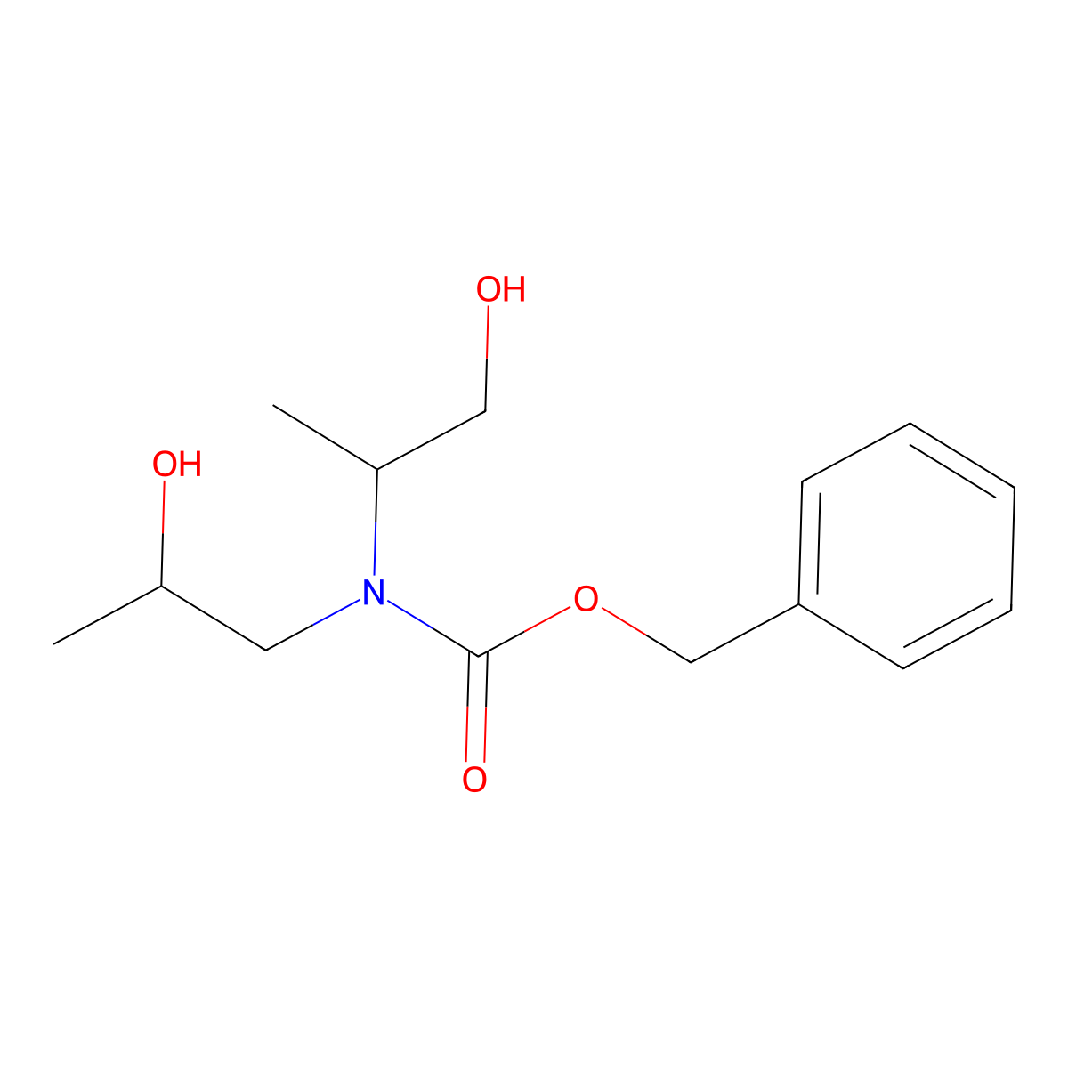 benzyl N-(1-hydroxypropan-2-yl)-N-(2-hydroxypropyl)carbamate molecular structure, CAS 2680703-46-0