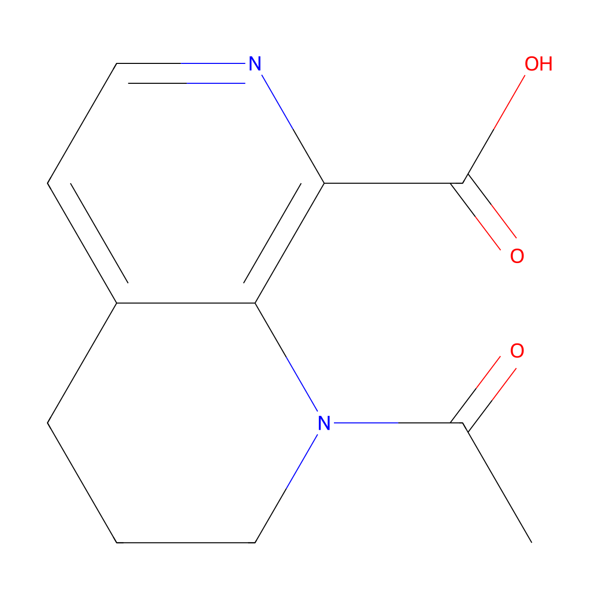 1-Acetyl-1,2,3,4-tetrahydro-1,7-naphthyridine-8-carboxylic acid molecular structure, CAS 2680703-48-2